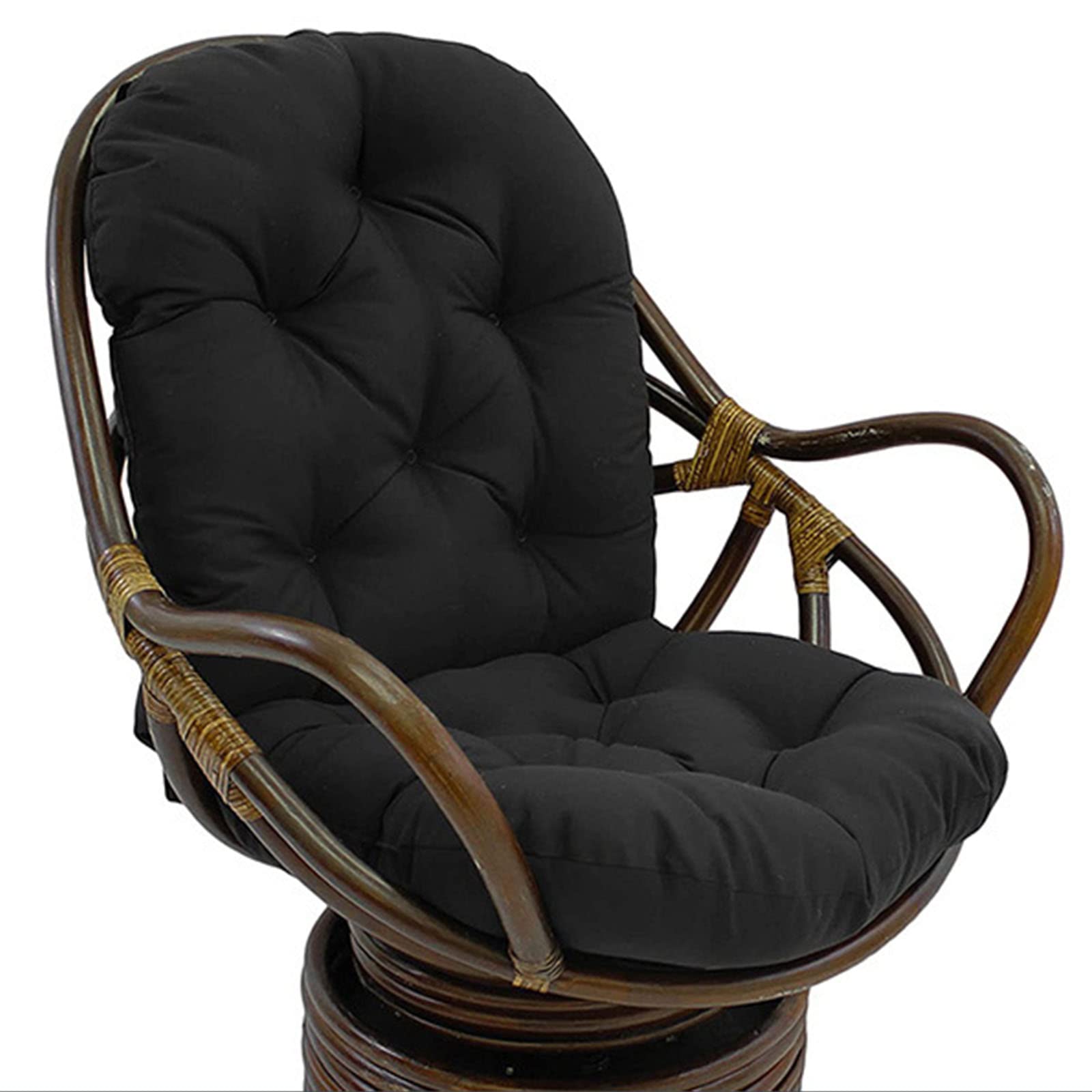 Non-Slip Rocking Chair Cushion 47x24 Inch - Ultra Soft & Comfortable Overstuffed Outdoor Patio Seat Cushion with Anti-Skid Bottom - Perfect for Porch, Deck, Swing, and Rocking Chairs