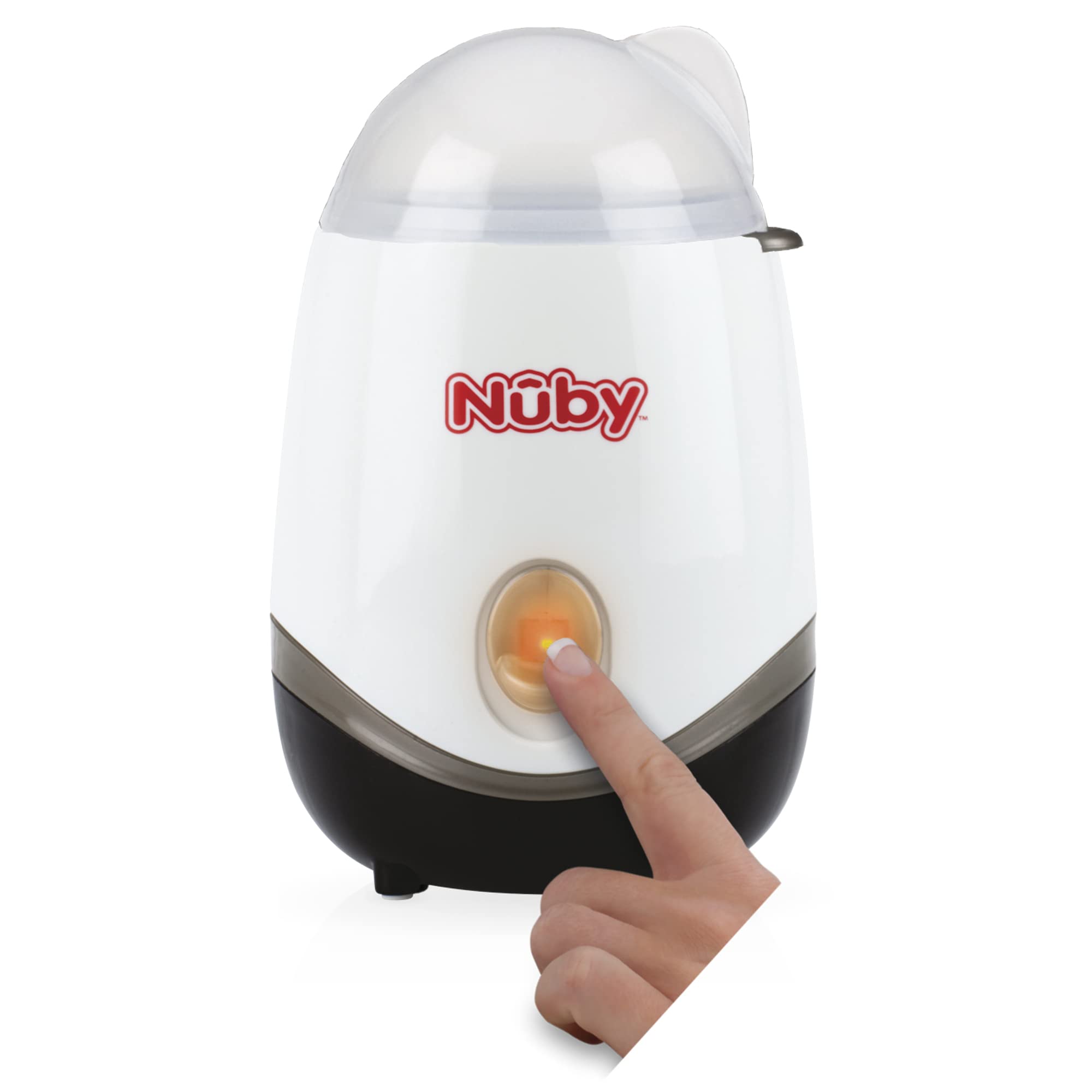 Nuby One-Touch 2-in-1 Electric Baby Bottle Warmer and Sterilizer for Breastmilk & Formula - Fast Heating & Safe Sterilization for Nursery, Travel & Daycare Use