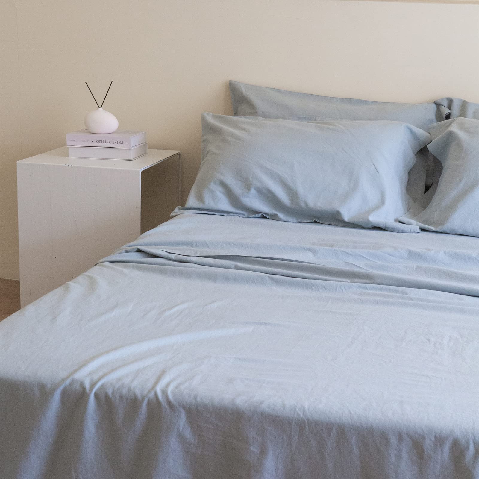 Premium Belgian Linen Sheet Set - 6 Piece (King Size) with 16