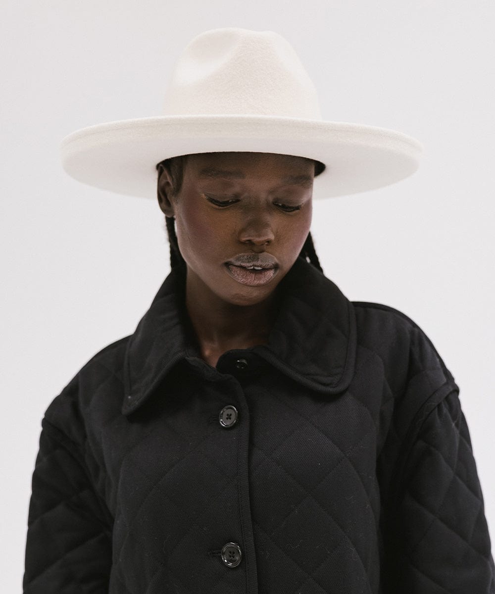 Maude Pencil Brim Hat - Off White Distressed Style | Vintage-Inspired Sun Hat for Women | Perfect for Beach Vacations, Summer Outings & Boho Fashion