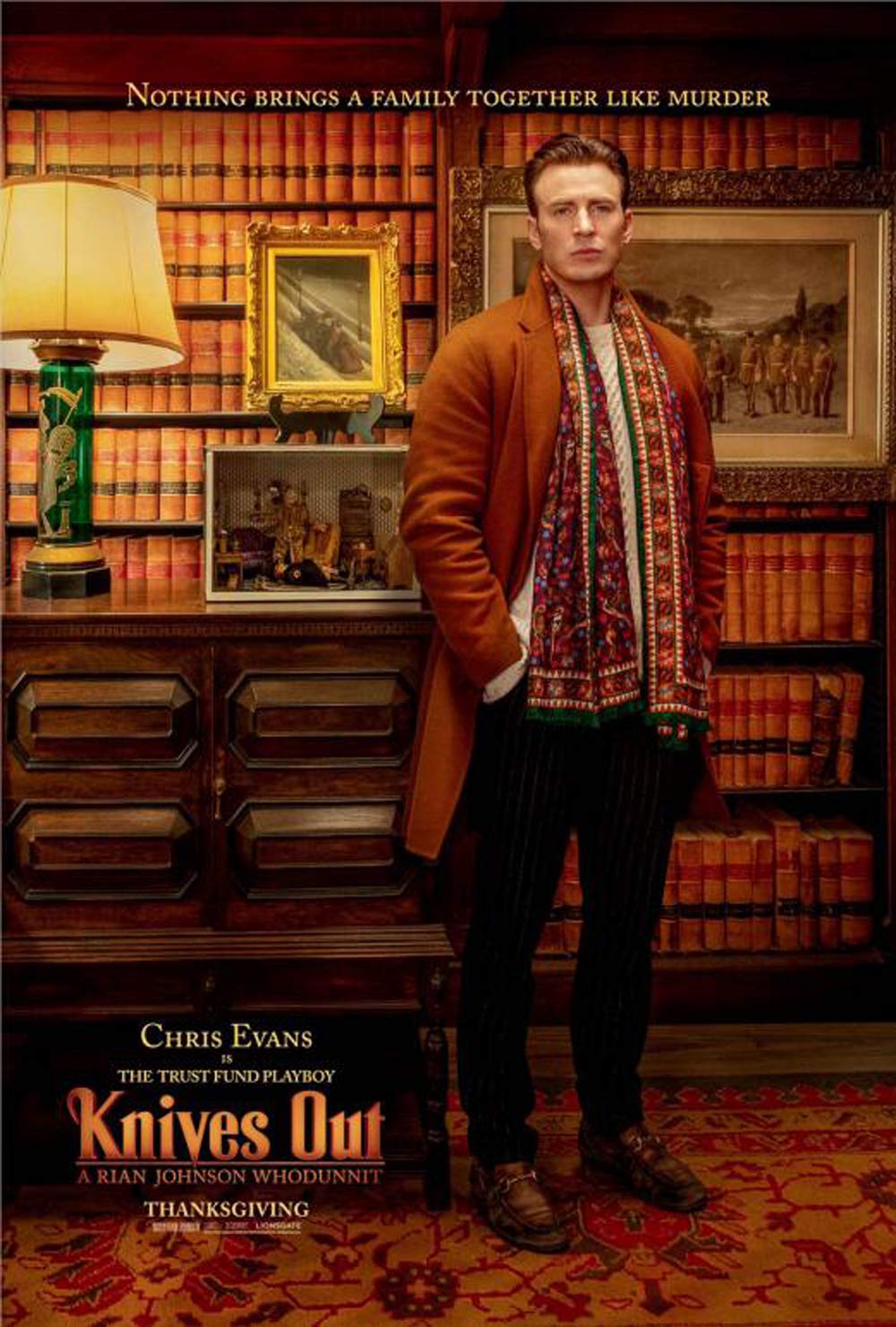 Knives Out 2019 Movie Poster Art Print - 24x36 Inches (Set of 2) - High Quality Wall Decor for Home Theater, Office & Movie Lover Gifts