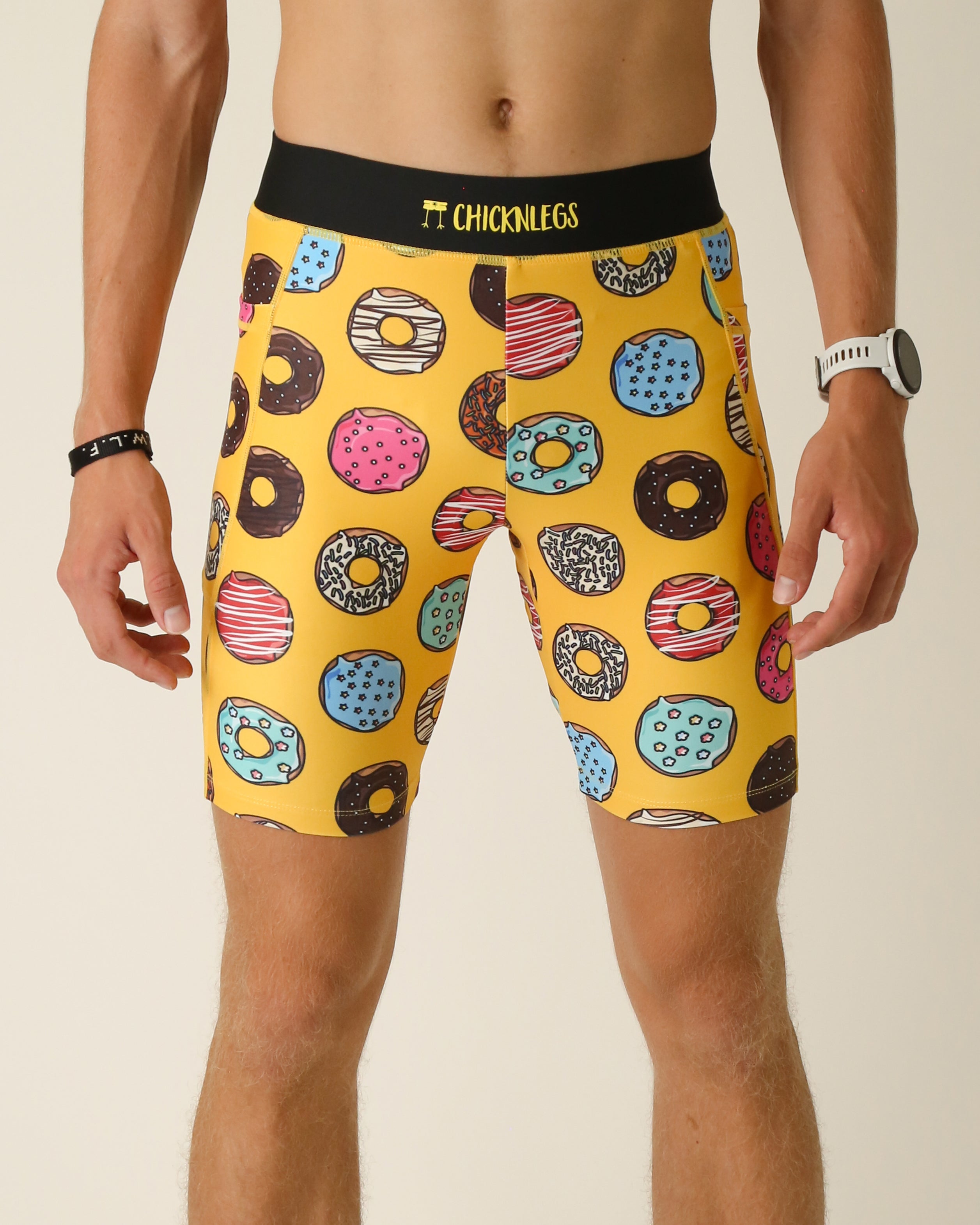 Men's Running Half Tights with Moisture-Wicking Fabric - Salty Donuts 8