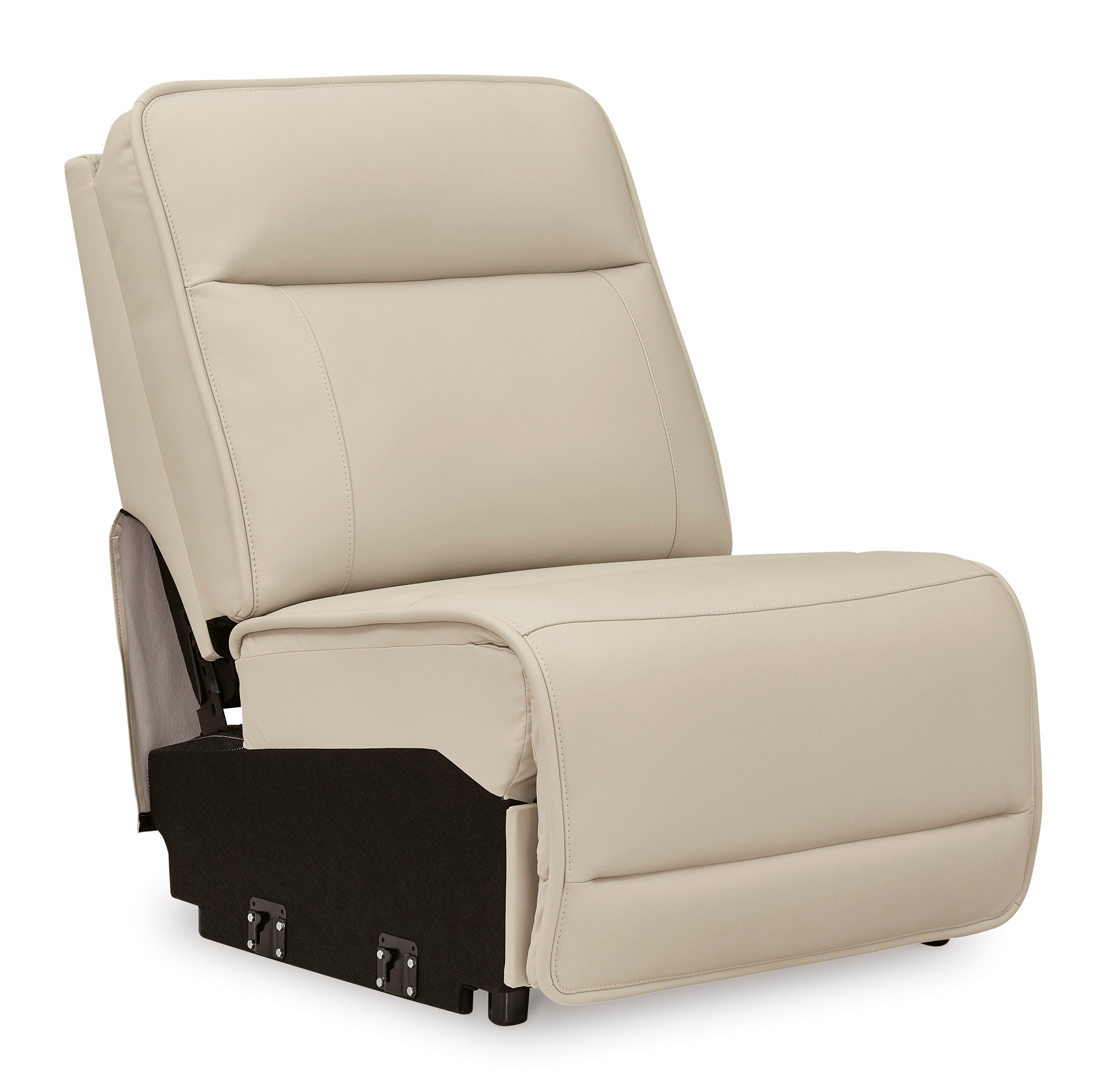 Stylish Demi Leather Armless Chair - Modern Office & Living Room Seating - Perfect for Home, Office, or Waiting Areas