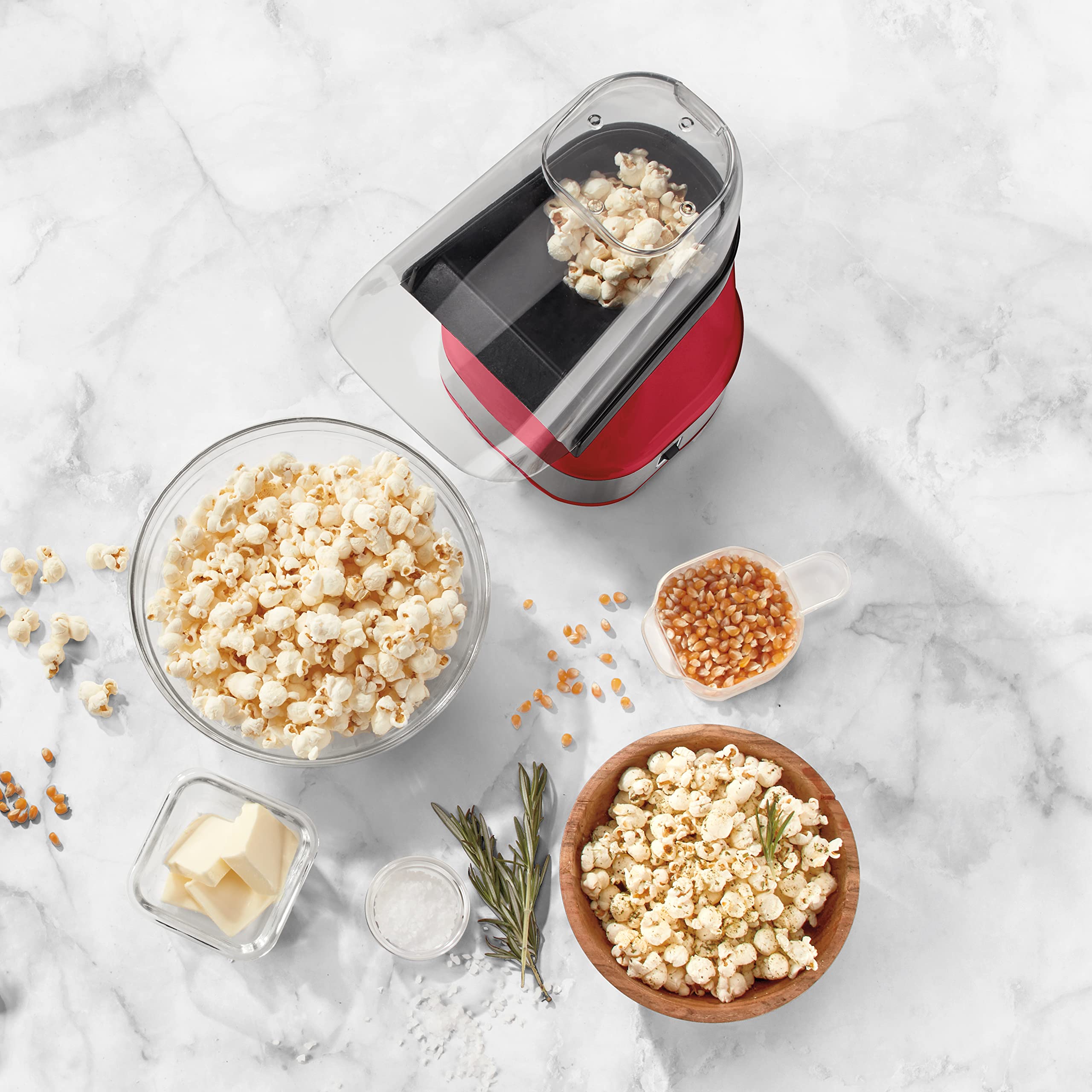 Cuisinart CPM-150C Red Hot Air Popcorn Maker - Fast, Healthy, No Oil Needed - Perfect for Movie Nights, Parties & Snack Time at Home