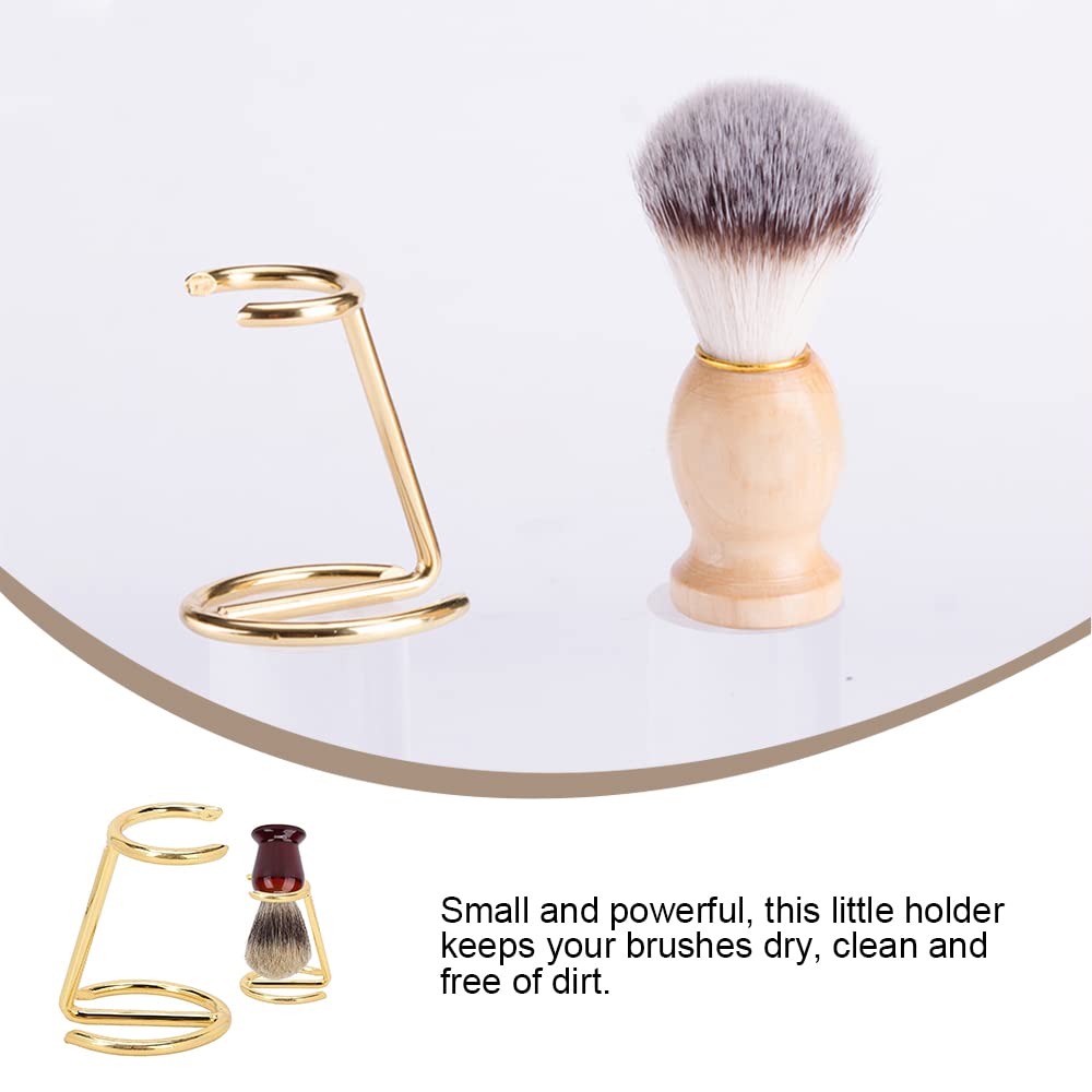 ZBJBinCH Shaving Stand - Stainless Steel Razor & Brush Holder for Men's Grooming (Golden)