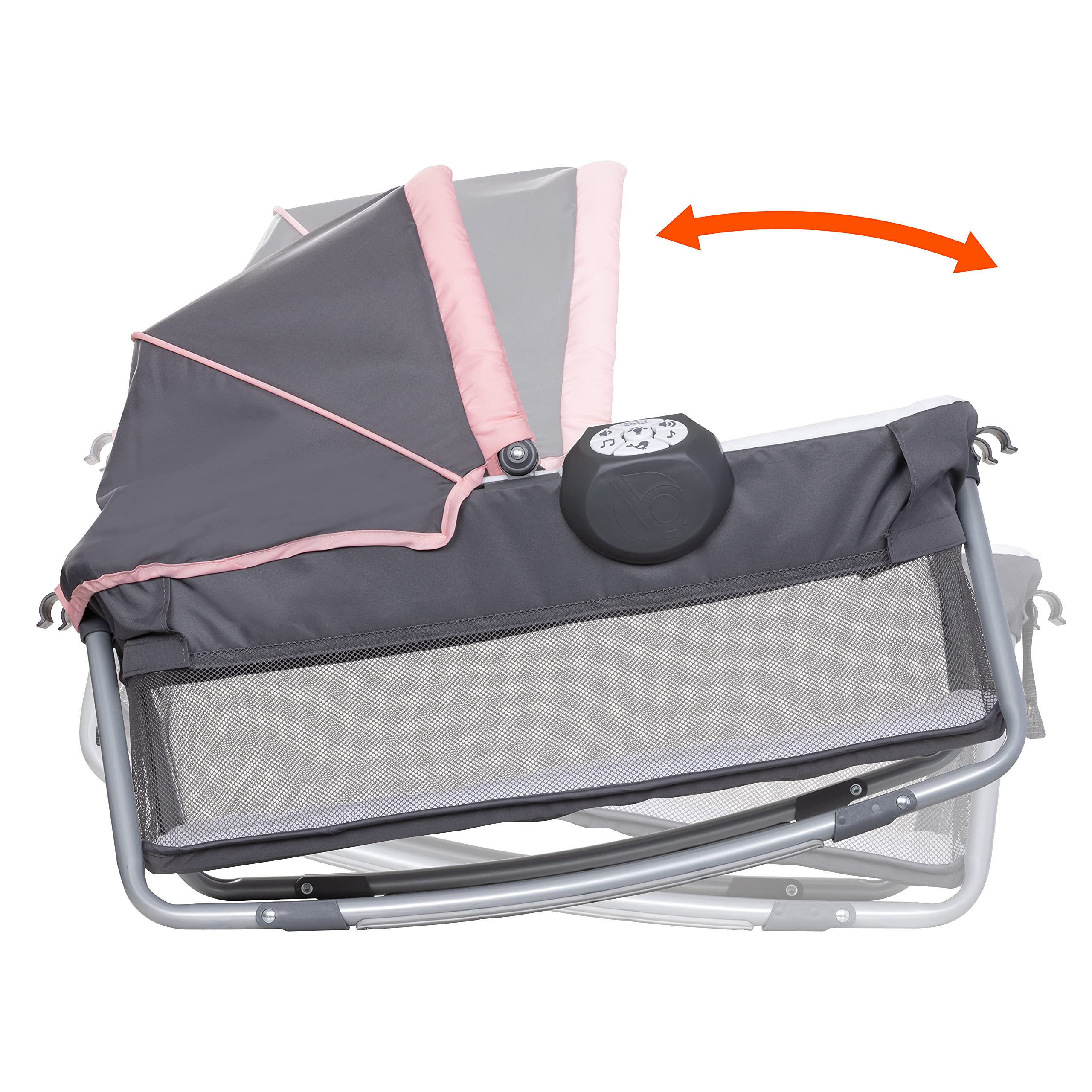 Baby Trend Lil' Snoppe Deluxe III Portable Infant Bassinet - Soft Pink for Newborns | Perfect for Nursery, Bedroom & Travel Use