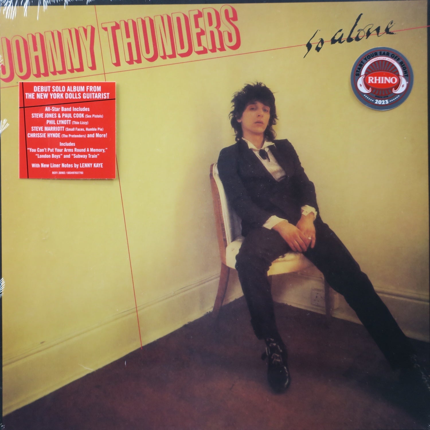 Johnny Thunders 'So Alone' Vinyl LP Record - 1978 Punk Rock Album - Perfect for Vinyl Collectors & Punk Music Lovers