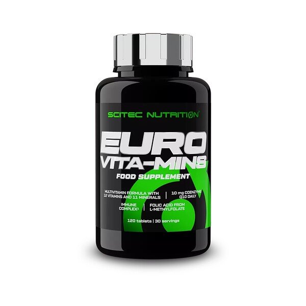 Euro Vita Mins Multivitamin Supplement - 120 Tablets for Daily Nutrition & Immune Support | Energy Boost for Adults & Seniors | Perfect for Busy Lifestyles & Active Seniors