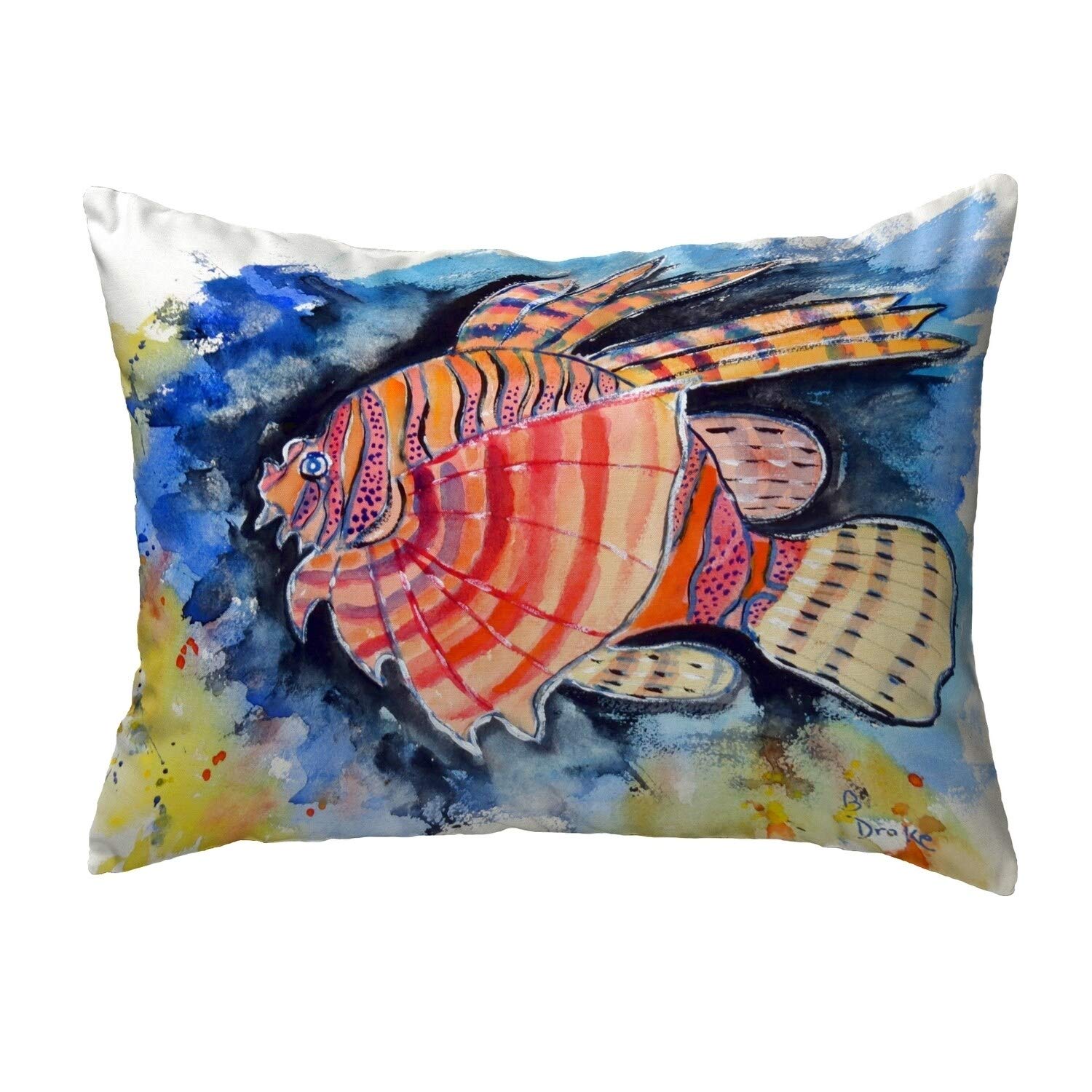 Betsy Drake KS451 Decorative Throw Pillow 11x14 Inches Multi-Color for Couch, Sofa & Bedroom Decor - Soft & Stylish Home Accent