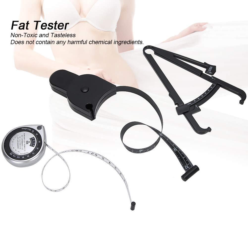 Professional Body Fat Caliper - Accurate Handheld Skinfold Measurement Tool for Men & Women - Includes Body Fat Percentage Chart - Perfect for Waist, Leg, Arm Fitness Tracking - Home Gym & Personal Trainer Essential