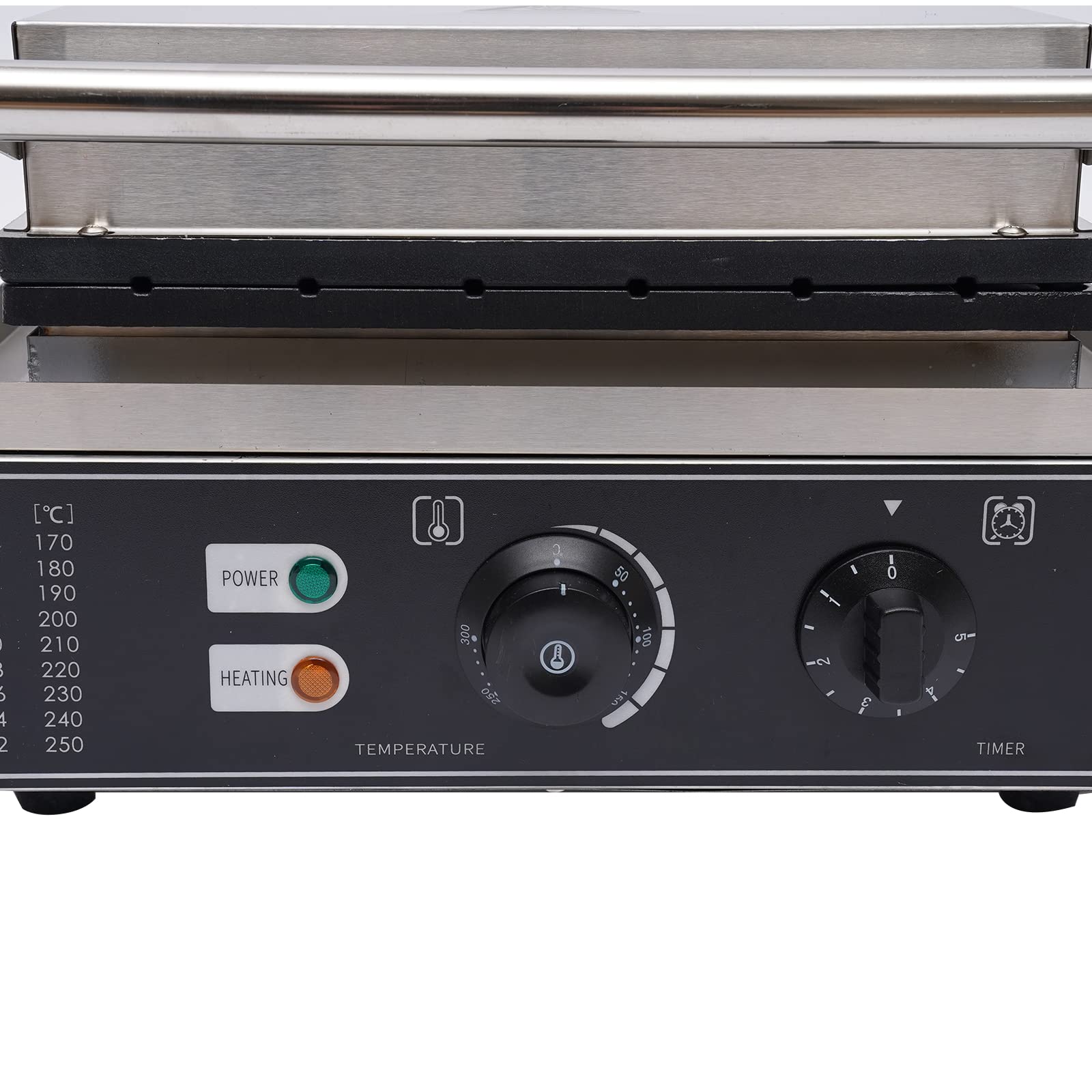 110V Commercial Electric Waffle Maker - 6 Nonstick Rotating Plates, 1550W Stainless Steel Waffle Machine with Time & Temperature Control - Perfect for Bakeries, Cafes, Restaurants, and Home Breakfast Cooking