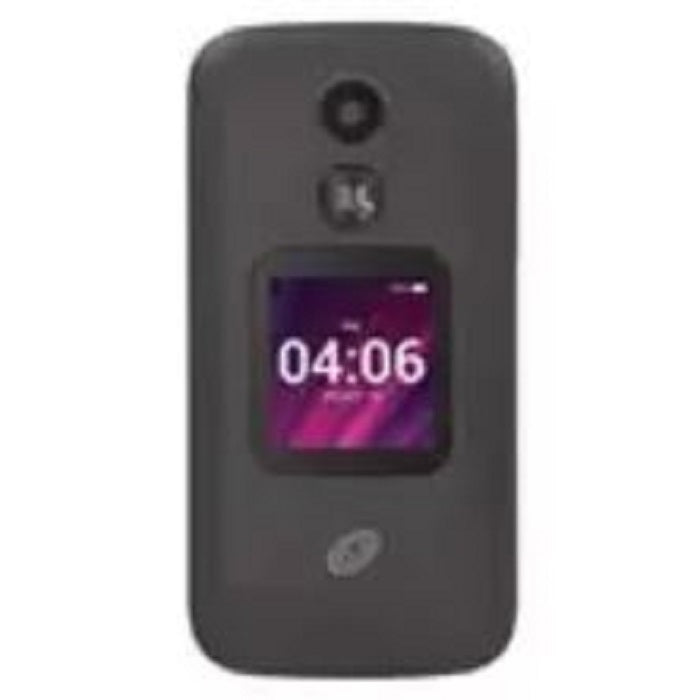 Alcatel A406DL AT&T TWALA406DCP CDMA LTE Prepaid Flip Phone - Black | Retro Flip Cell Phone for Seniors & Emergency Use | Perfect for Travel, Work & Backup Communication