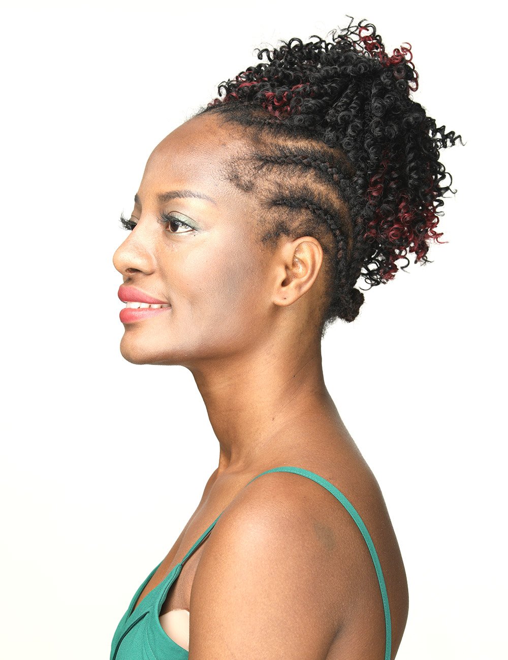GOTTA 8'' Synthetic Hair Bun Extensions for Women - Afro Curly Clip-in Chignon Donut Updo in Natural Black & Red Wine | Perfect for Parties, Weddings & Everyday Styling