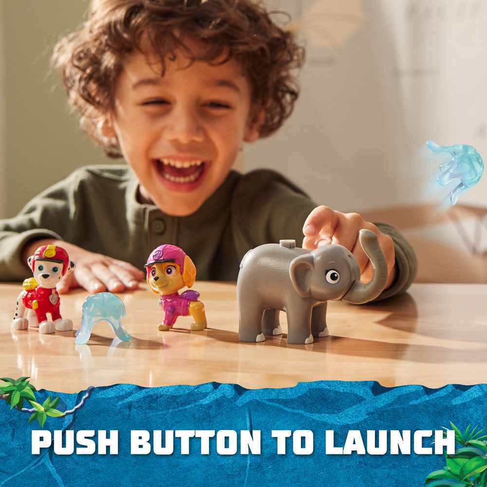 PAW PATROL Jungle Hero Pups Figure Set - Marshall, Skye & Elephant | Adventure Play Toy for Kids | Perfect for Birthday Gifts & Role-Playing Fun