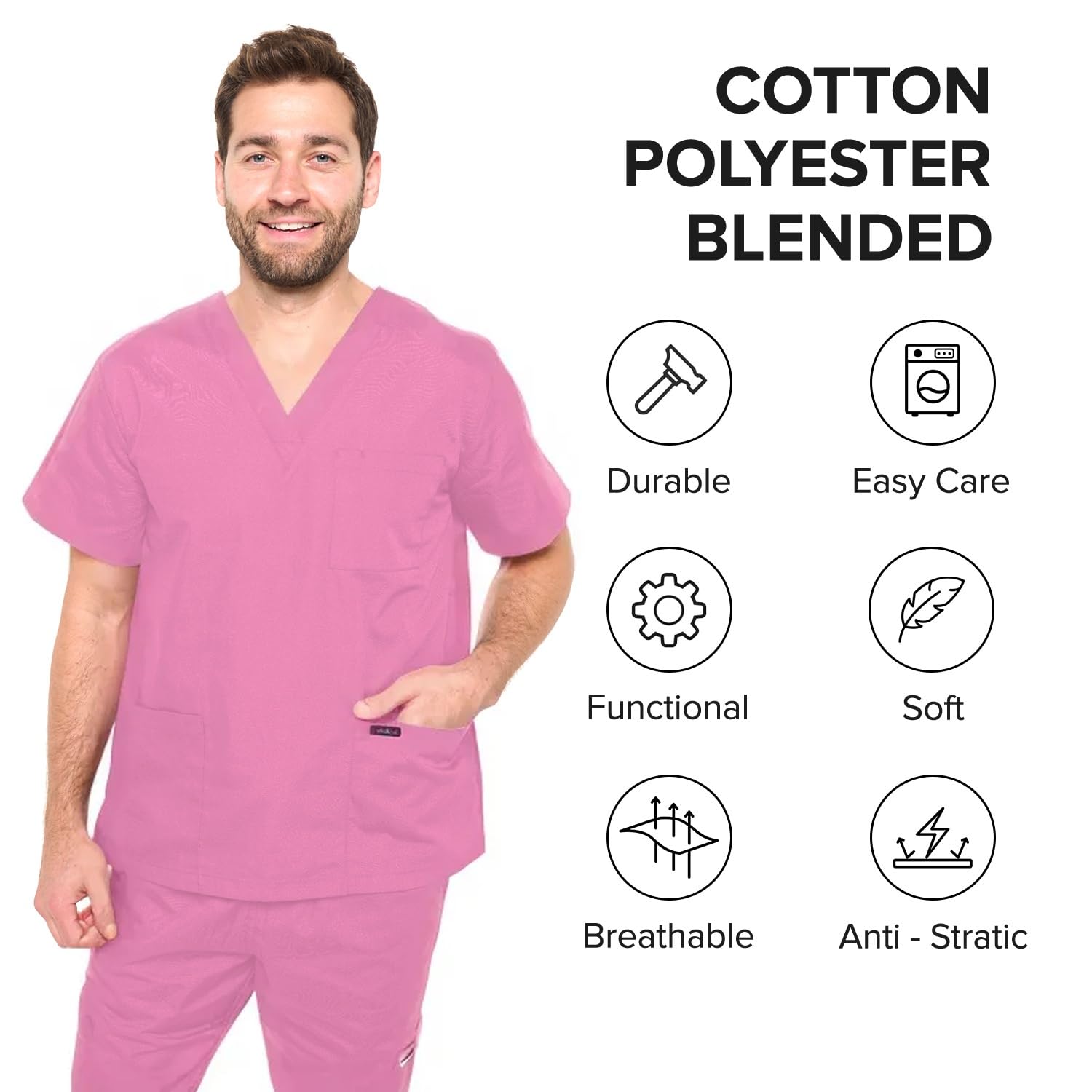 Dagacci Medical Scrubs for Women & Men - Comfortable & Durable Scrubs Tops & Shirts for Nurses, Doctors & Healthcare Professionals - Perfect for Hospitals, Clinics & Medical Offices