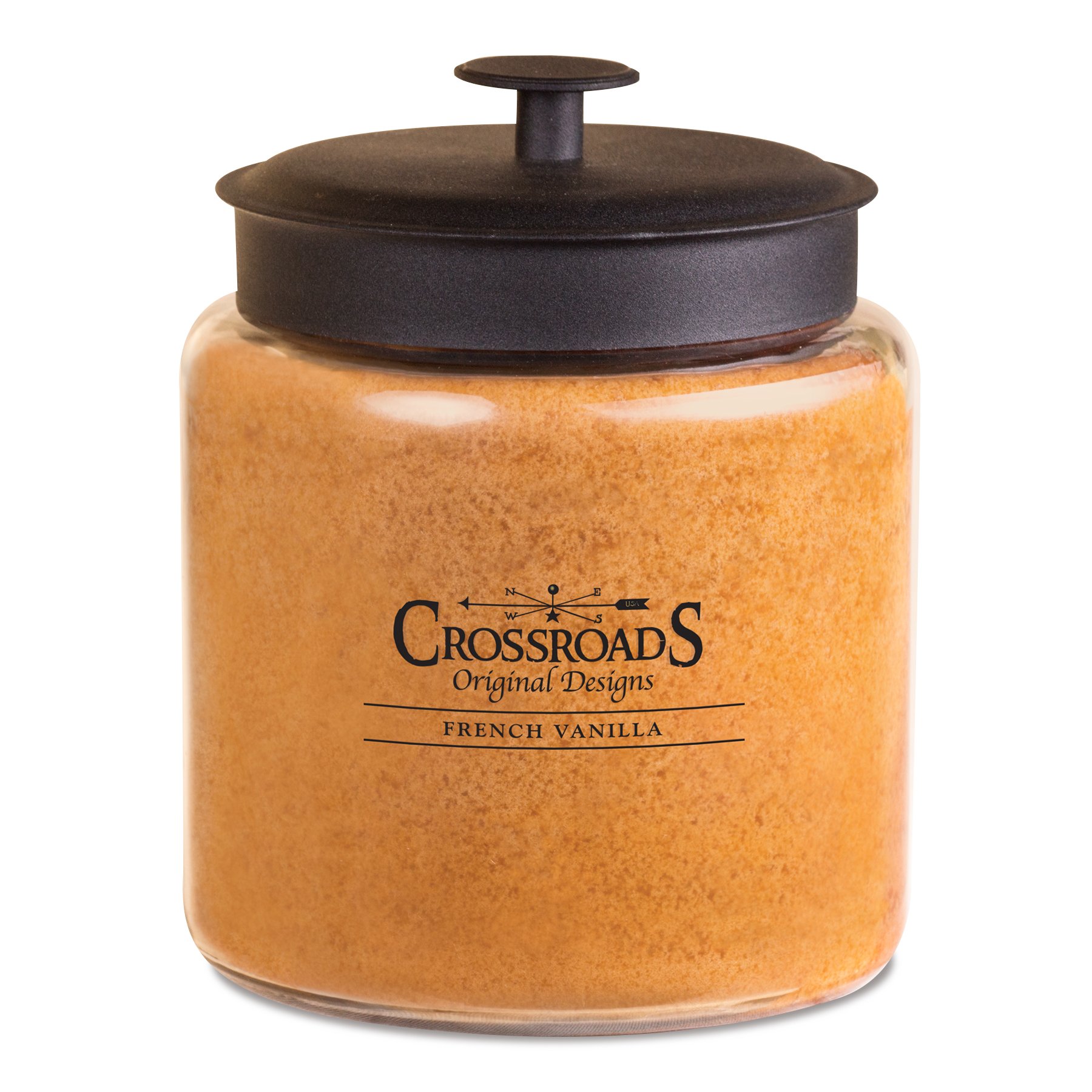Crossroads French Vanilla Scented 4-Wick Large Jar Candle - 96oz (6lbs) Home Decor for Living Room, Bedroom & Relaxation | Long-Lasting Fragrance for Cozy Evenings