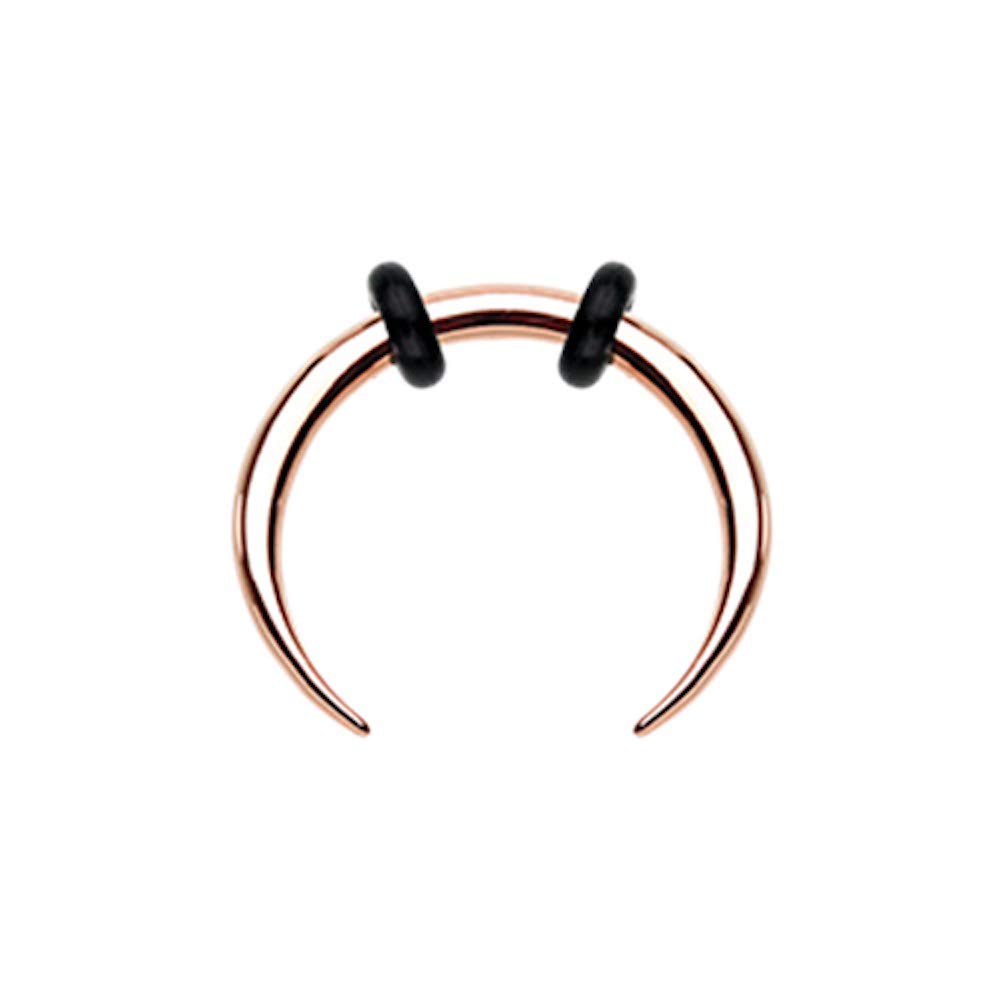 Rose Gold Steel Septum Ring - Covet Jewelry Basic Pincher Nose Ring for Women & Men | Perfect for Everyday Wear, Parties & Body Piercing Jewelry