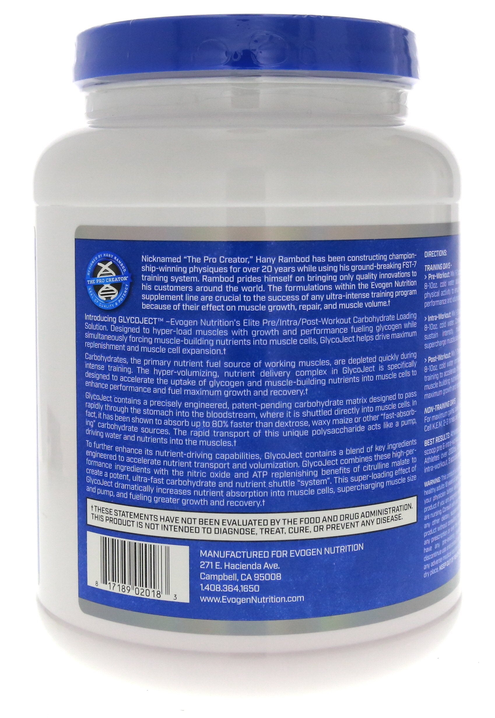 Evogen GlycoJect - Premium Post-Workout Recovery Supplement, Cherry Flavor, 1000g | Supports Muscle Growth & Energy Replenishment | Ideal for Athletes & Fitness Enthusiasts