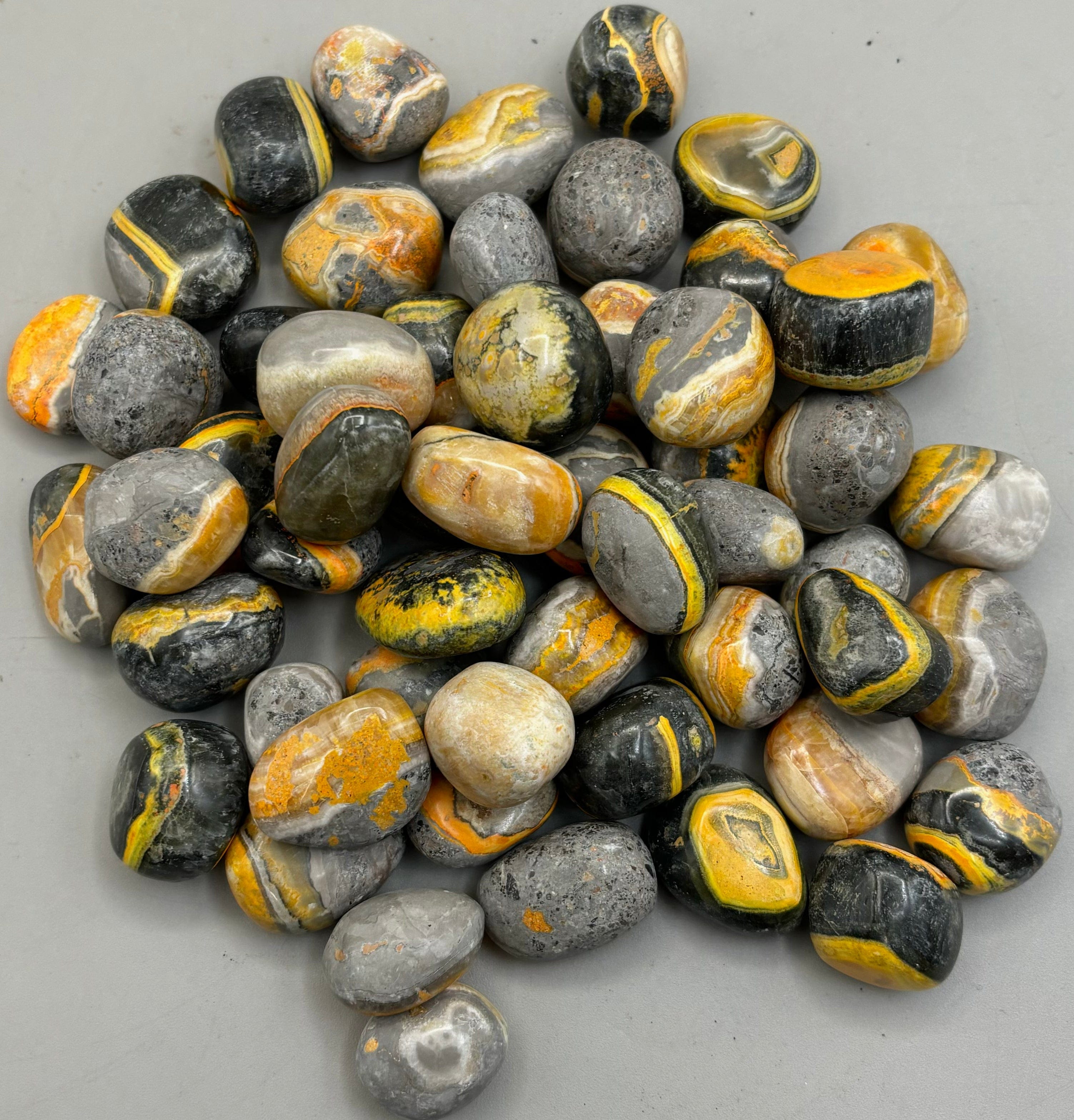 Bumble Bee Jasper Tumbled Stones - Natural Healing Crystals for Meditation, Chakra Balancing & Home Decor | Perfect for Reiki, Jewelry Making & Spiritual Gifts