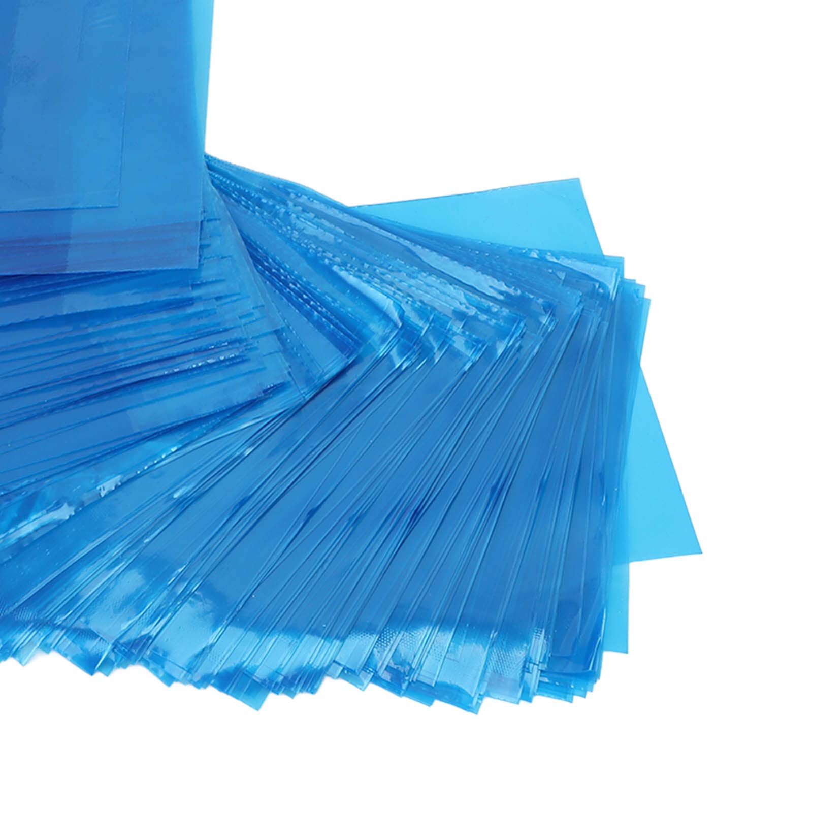 250Pcs Disposable Transparent Blue Plastic Machine Covers Sleeves - Safety Protection Bags for Coil Winding & Motor Machines - Perfect for Industrial Equipment Maintenance & Workshop Use