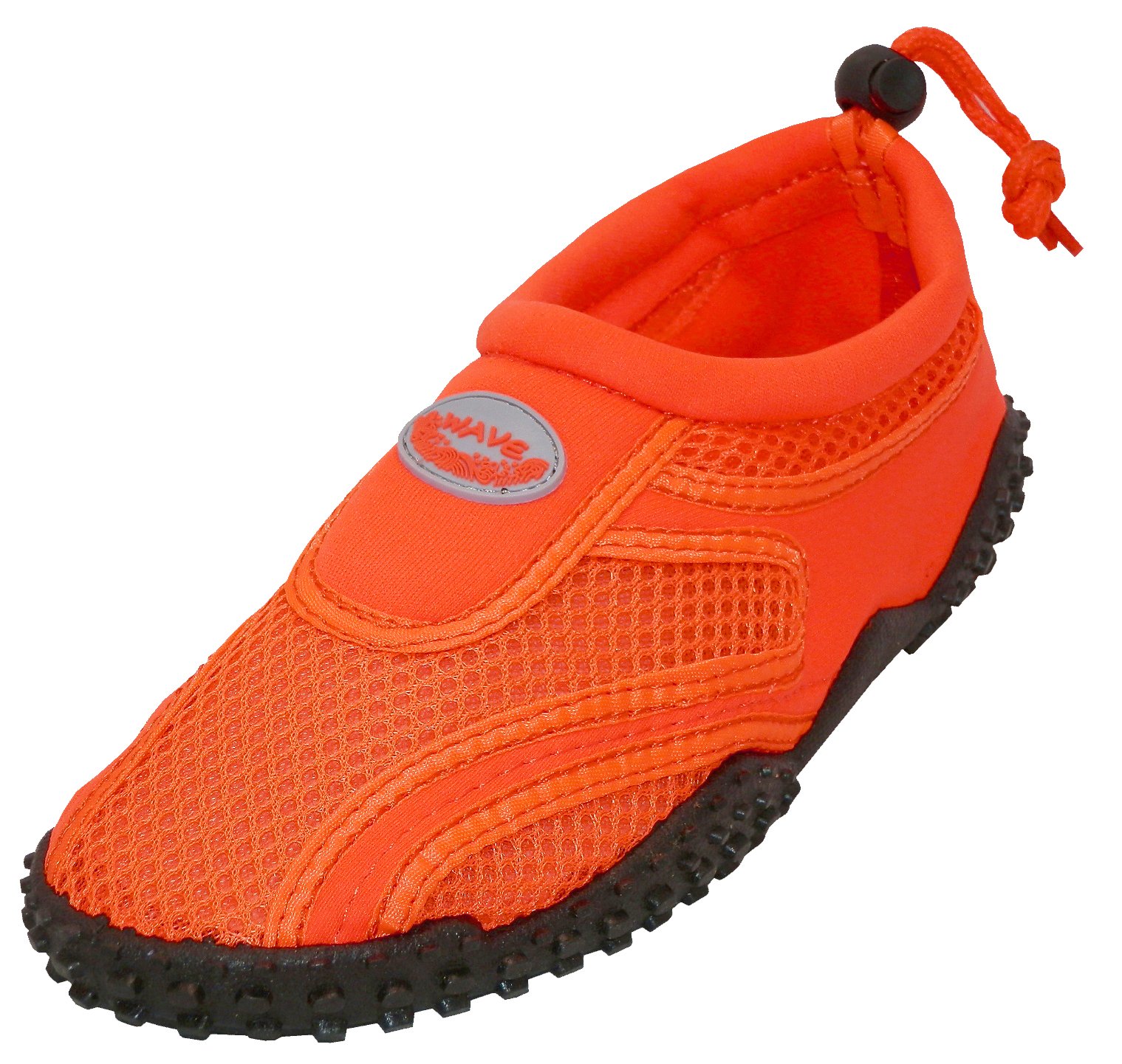 **Women's Water Shoes for Pool, Beach, Yoga, Dance & Exercise - Lightweight Aqua Socks with Quick-Dry Fabric - Neon Orange (Size 6) - Perfect for Swimming, Surfing & Outdoor Activities**