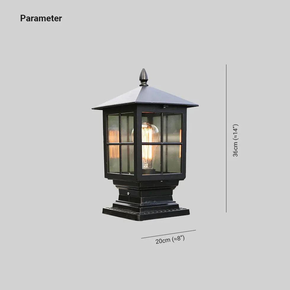 Short Post Lights Glass Outdoor - Durable Waterproof Solar Garden Lights for Pathway, Patio, and Yard Decoration | Perfect for Landscape Lighting and Nighttime Safety