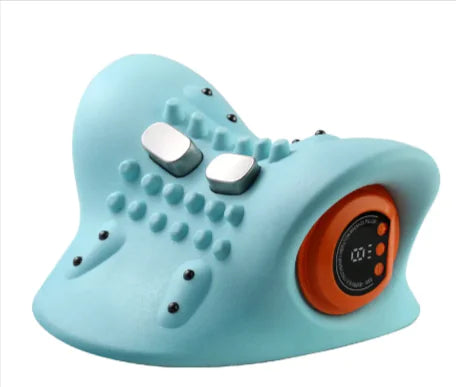 Portable Neck Massager for Pain Relief - Shiatsu Deep Tissue Massager with Heat for Shoulder, Back & Cervical Spine - Perfect for Office, Travel & Home Use