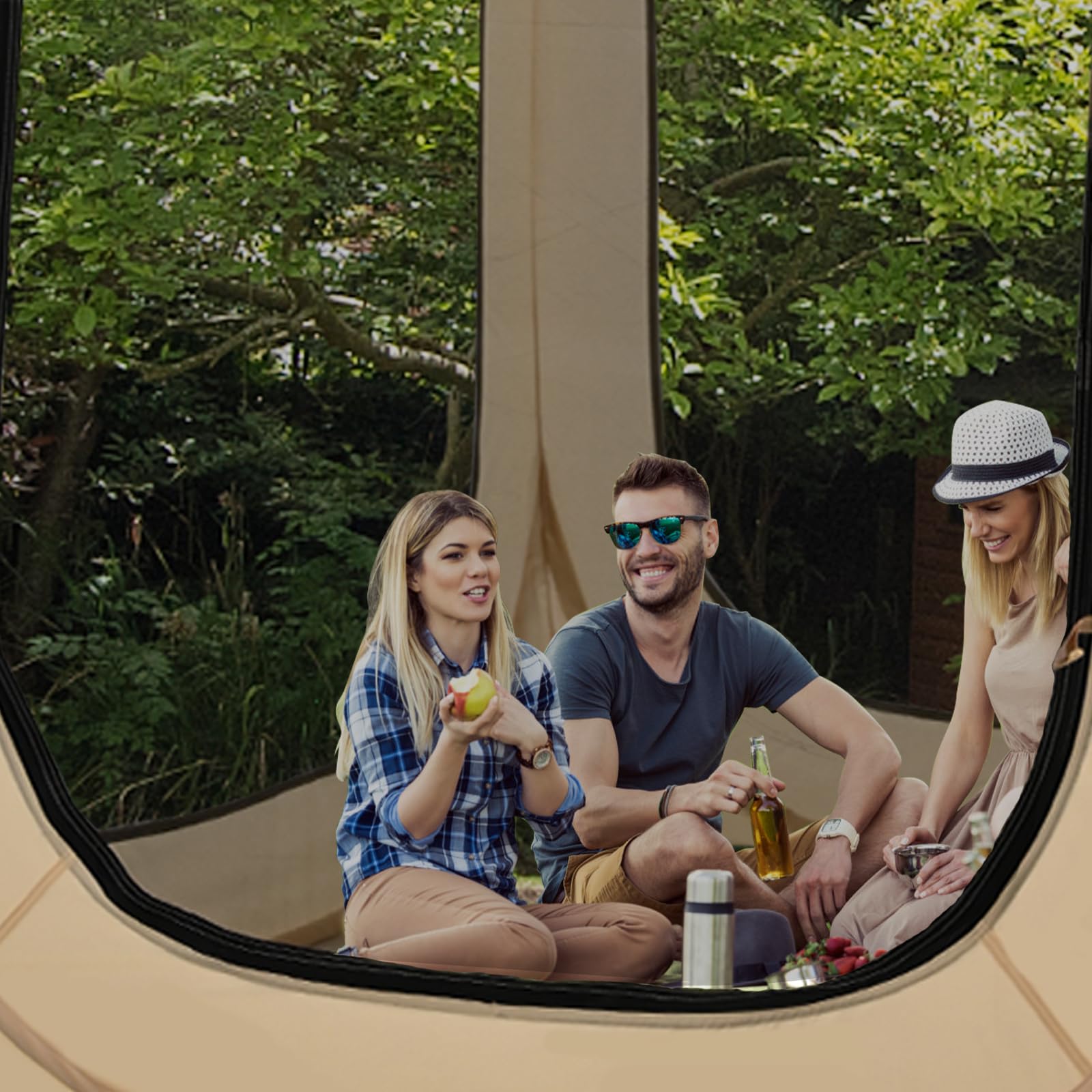 LILYPELLE Pop-Up Screen House Tent - Portable Instant Canopy Shelter for Outdoor Camping, Patio, Backyard & Deck | Includes Carry Bag | Perfect for BBQs, Picnics & Bug-Free Relaxation