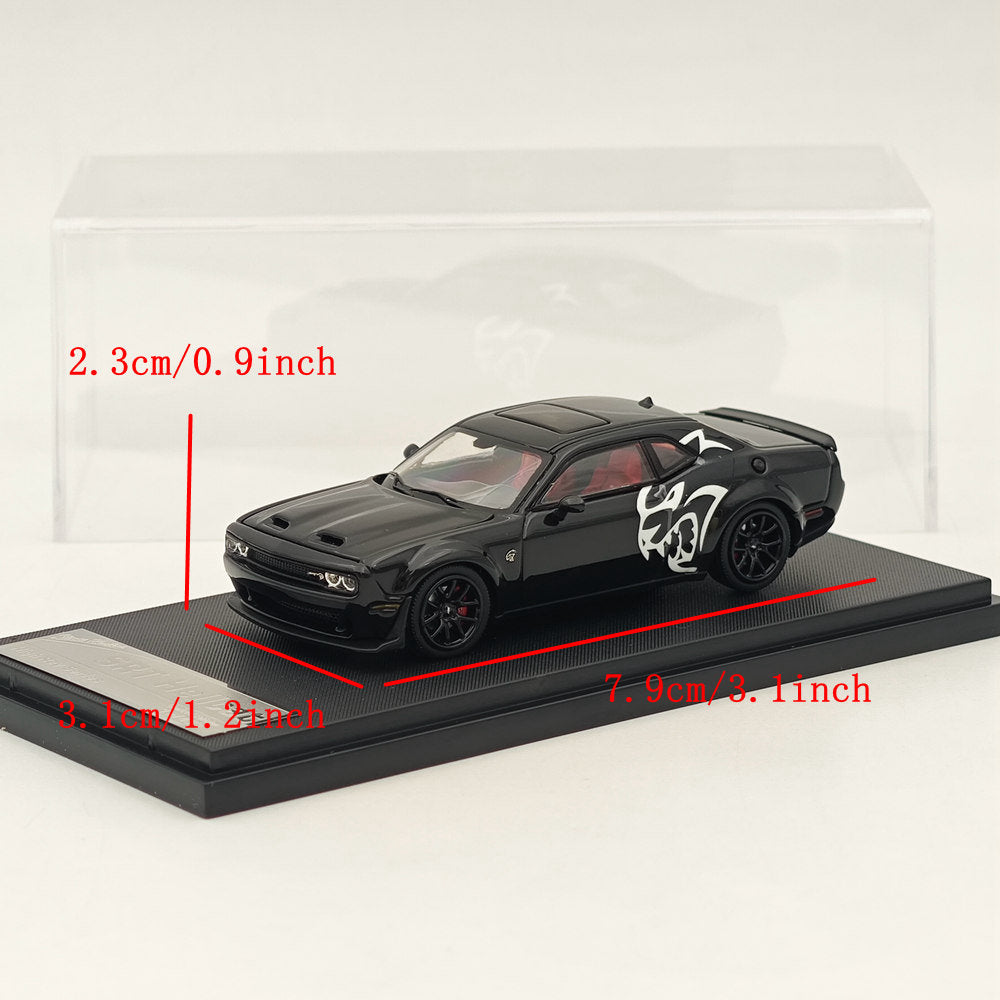 1:64 Scale SH Dodge SRT Hellcat Muscle Sports Car - Black Diecast Model for Collectors | Perfect for Display, Gifts, and Racing Enthusiasts