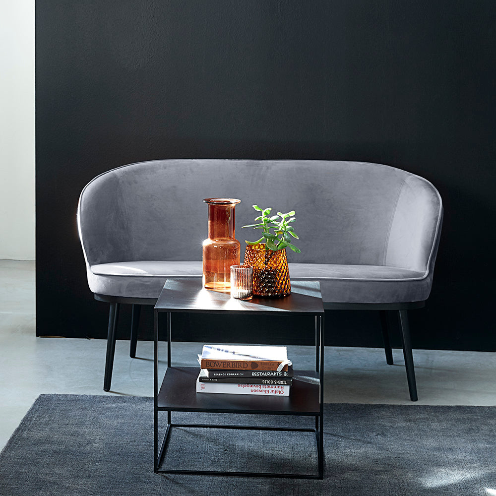Modern Square PEBBLE Coffee Table 50x50cm Black - Perfect for Living Room, Lounge & Office Decor
