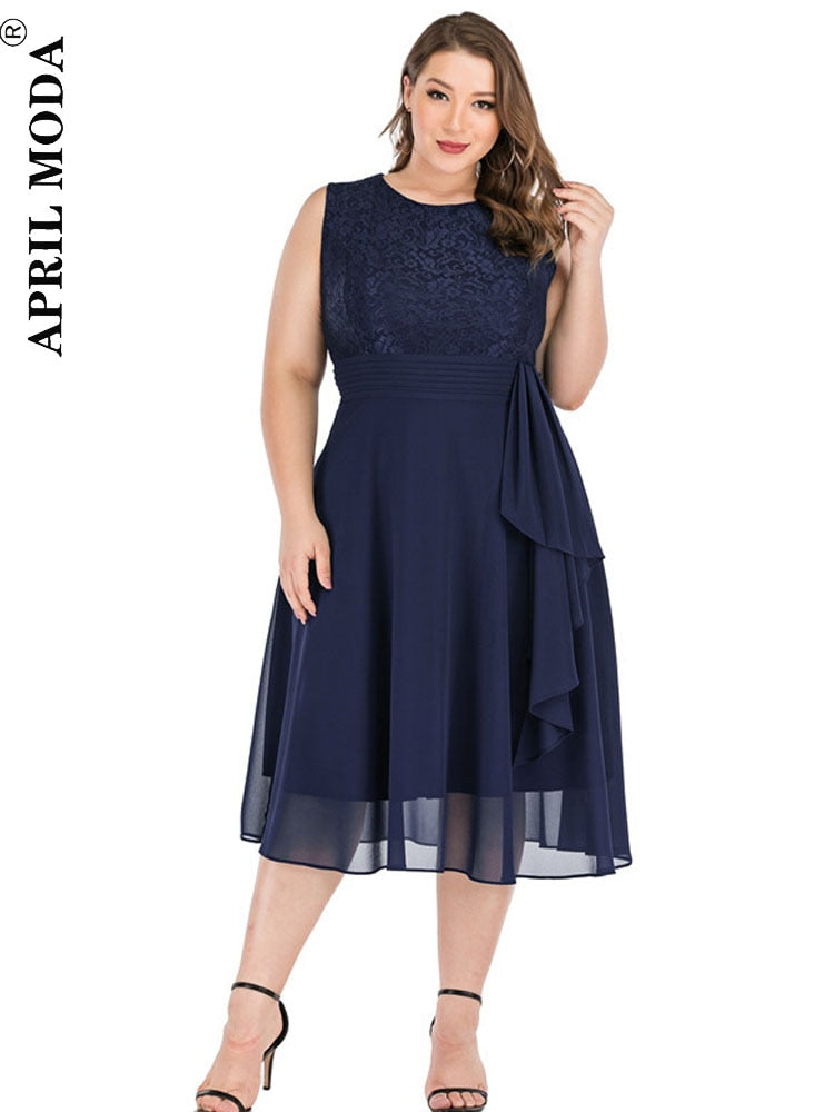 Vintage Retro Chiffon Party Dress for Women - Elegant Flowy Midi Dress for Cocktail Parties, Weddings & Special Occasions