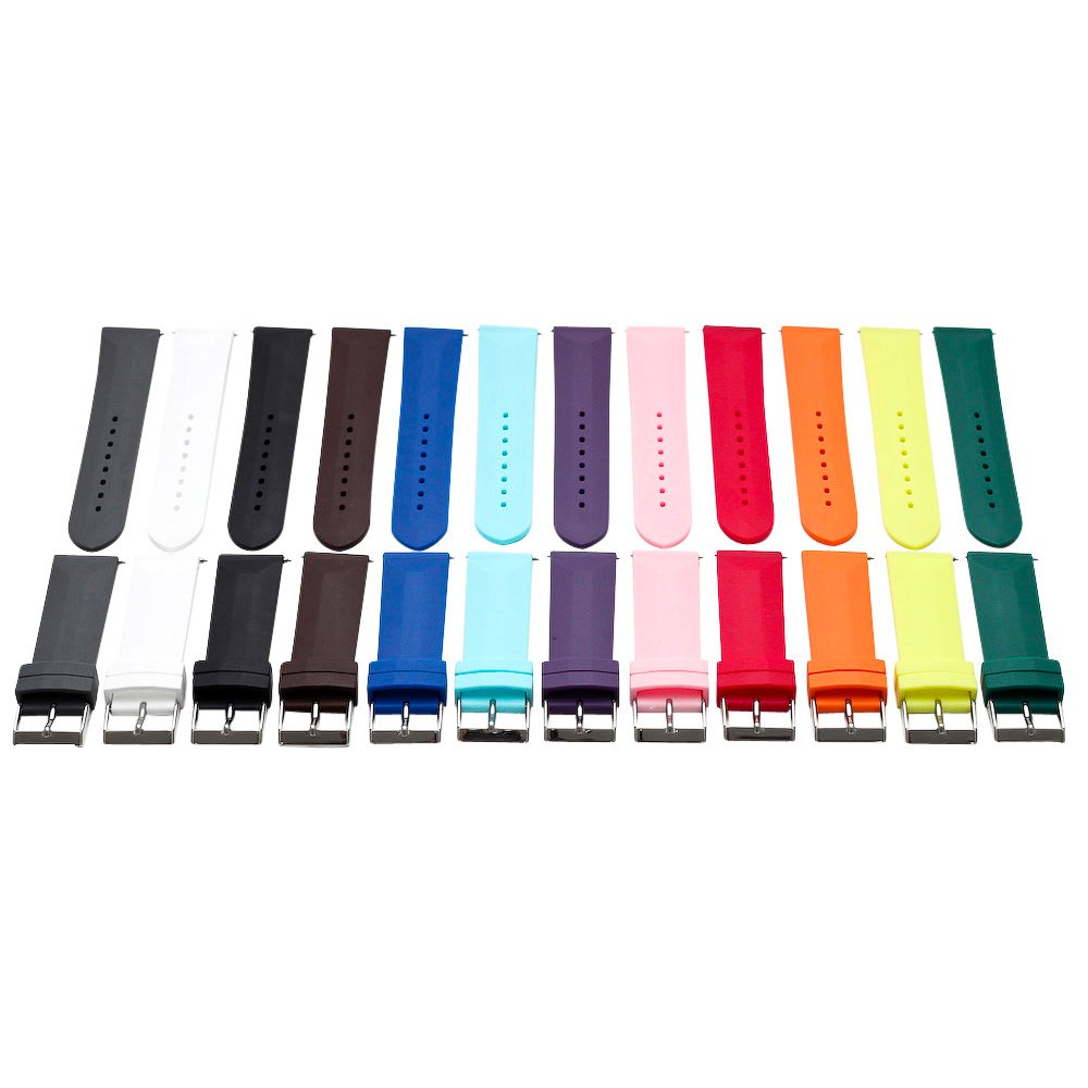 Clockwork Synergy - Set of 12 Premium 18mm Stainless Steel & Silicone Dive Watch Bands for Men & Women | Waterproof Replacement Straps for Swimming, Diving & Outdoor Activities