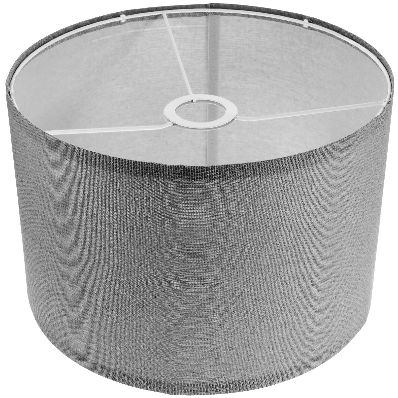 STOBOK 3-Pack Dark Grey Fabric Drum Lamp Shades - Classic Replacement for E27 Base Table & Floor Lamps - Perfect for Living Room, Bedroom, and Office Lighting Decor