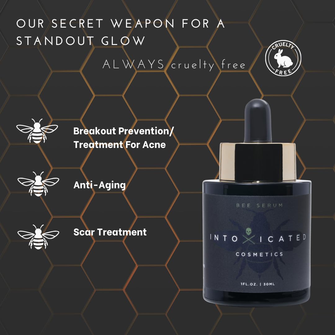 Bee Venom Serum for Anti-Aging & Acne Treatment - Breakout Prevention with Niacinamide, Vitamin C+E, Hyadisine & Royal Epigen P5 | Brightening Face Serum for Daily Skincare Routine