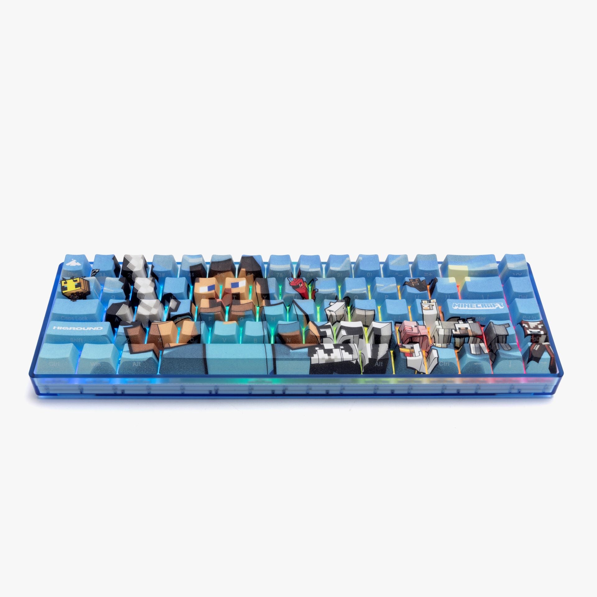 HG x Minecraft Basecamp 65 Mechanical Gaming Keyboard - Steve & Animals Theme - Perfect for Gaming, Typing & Minecraft Fans