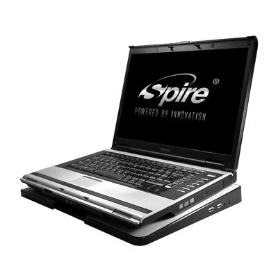 Spire PacificBreeze II Extendable Universal Laptop Cooling Stand - Adjustable Height, Portable Laptop Cooler for Notebooks (Black SP302AP) - Perfect for Home, Office & Gaming Setup