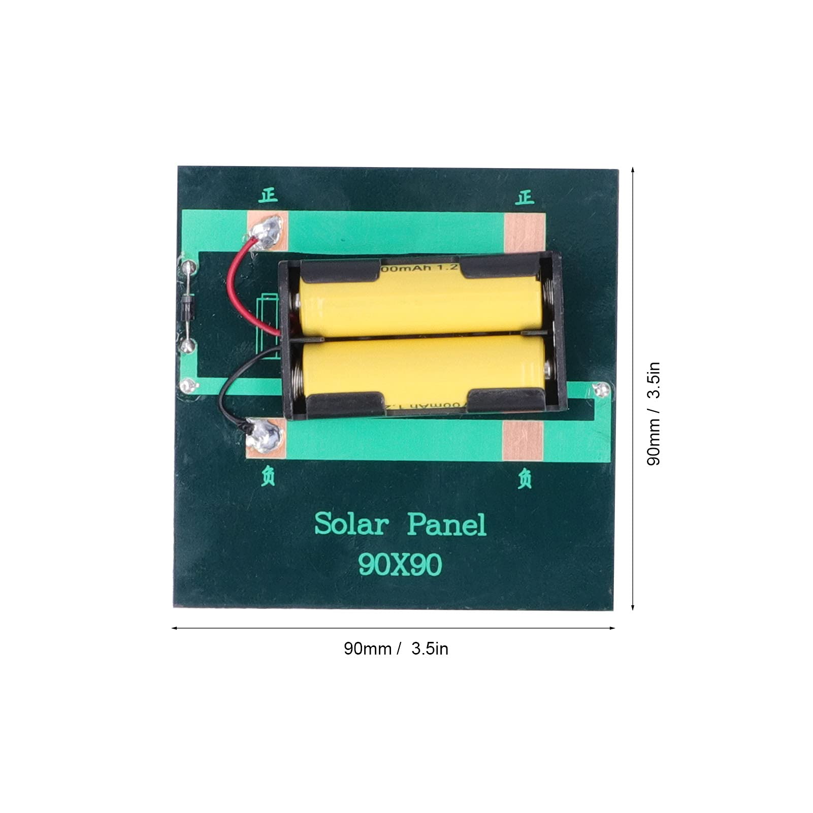 Solar Panel Charger for AA Batteries - 2xAA 1.2V Solar Charging Board with Power Supply | Perfect for Outdoor Camping, Emergency Power & Off-Grid Devices