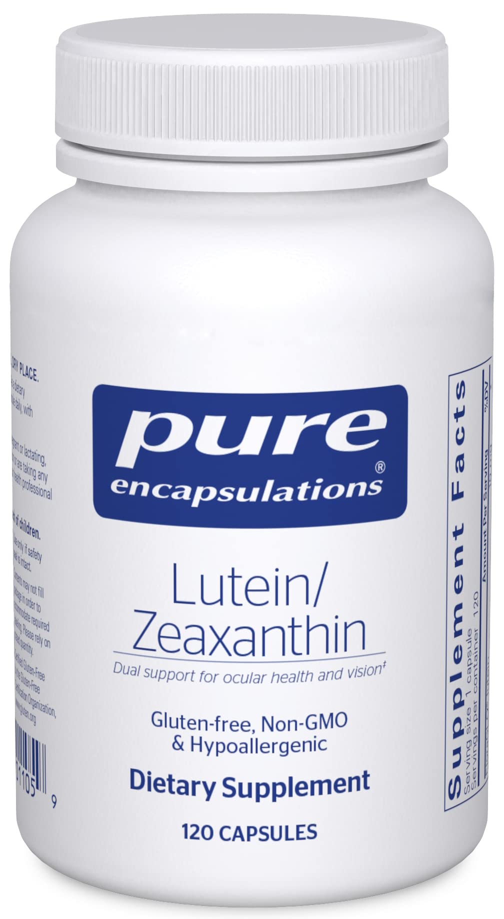 Pure Encapsulations Lutein & Zeaxanthin 120 Capsules - Eye Health Supplement for Macular Support & Vision Protection - Vegan, Non-GMO Antioxidant Formula - Perfect for Computer Users & Aging Eye Care