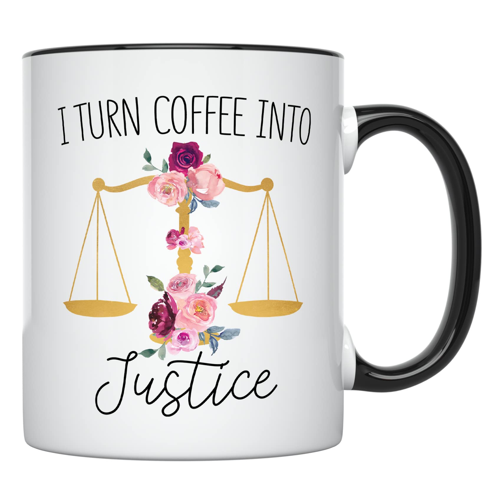 YouNique Designs 11oz Lawyer Coffee Mug for Women - Attorney & Paralegal Gift, Young Lawyer Graduation Cup with Black Handle - Perfect for Office, Courtroom & Home Use