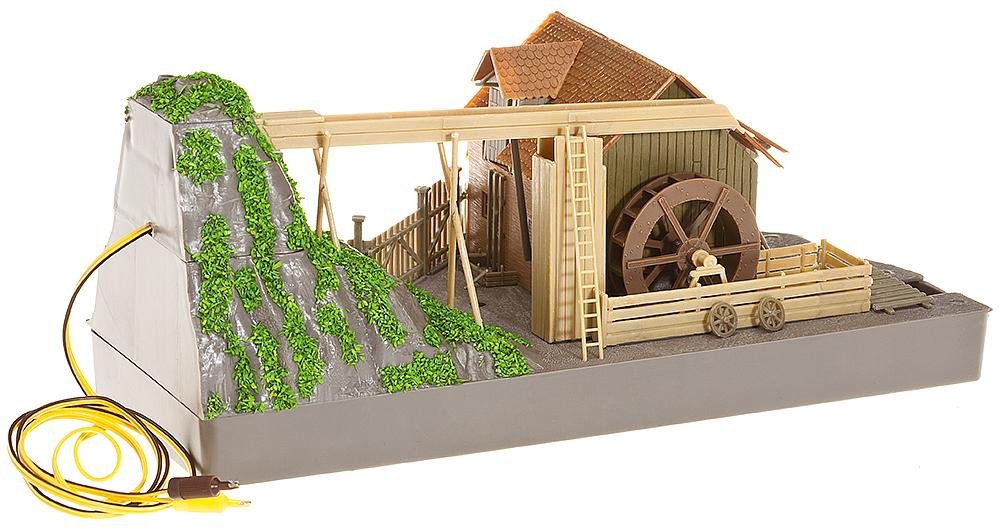 Faller HO Scale Watermill & Water Pump Building Kit - Grist Mill & Saw Mill Model for Train Scenery, Dioramas & Model Railroad Layouts