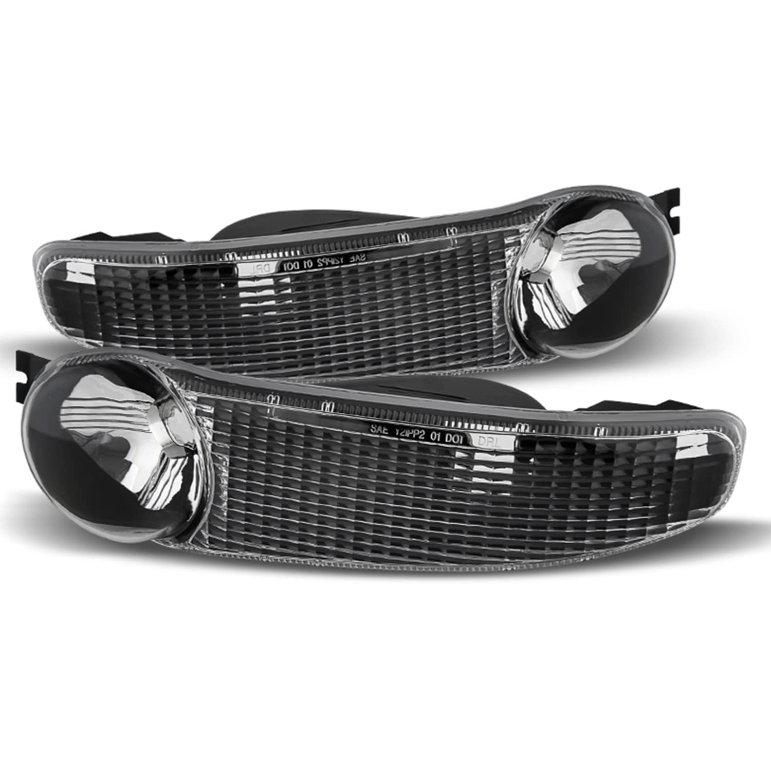 AKKON Black Halo Projector LED Headlights & Bumper Signal Lamps for GMC Sierra 1500 Yukon Denali - Upgrade Your Truck's Style & Night Visibility (Perfect for Off-Roading & Night Driving)