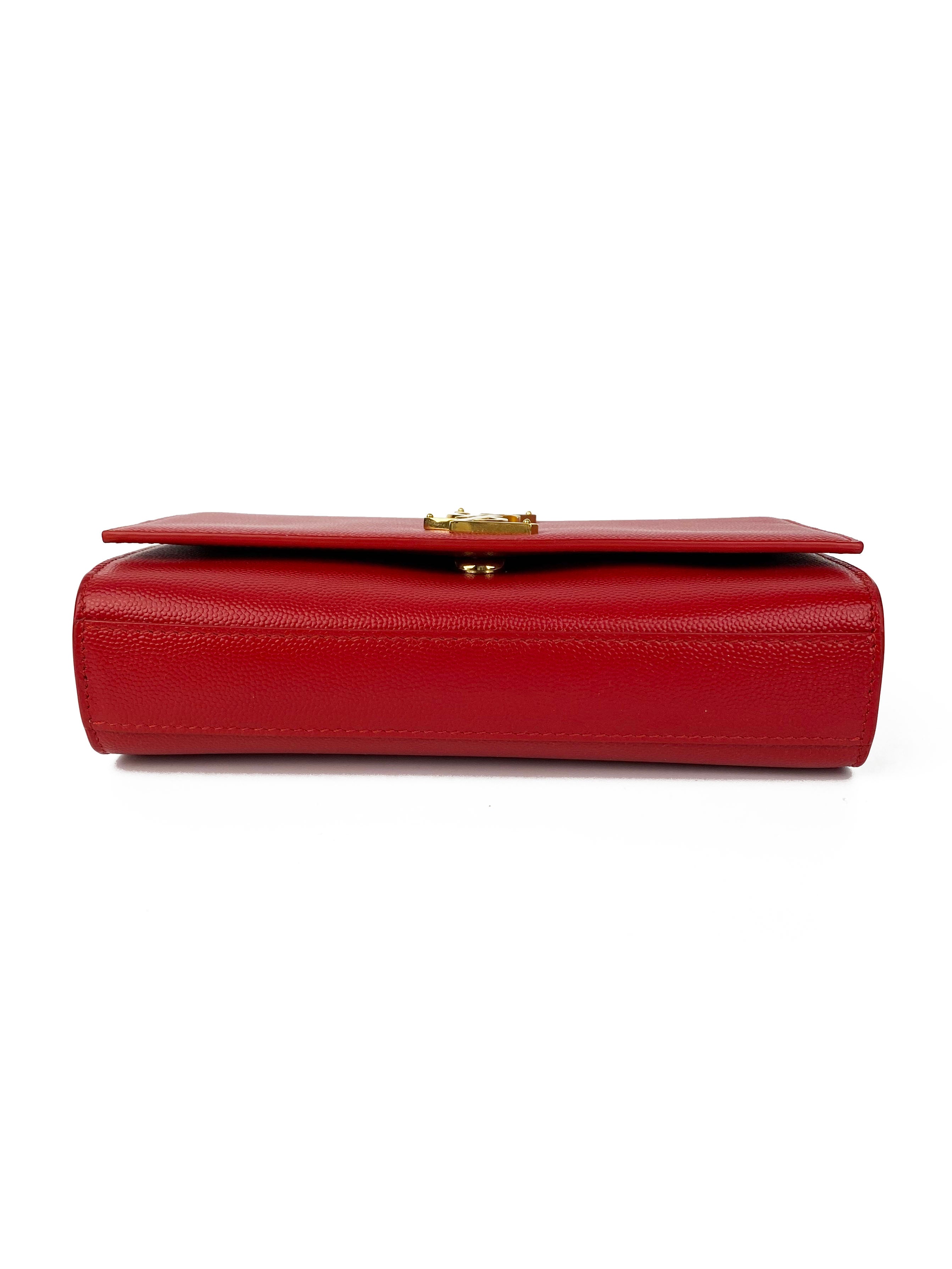Saint Laurent Small Red Kate Bag - Luxury Crossbody Handbag for Women | Perfect for Evening Parties, Date Nights & Special Occasions