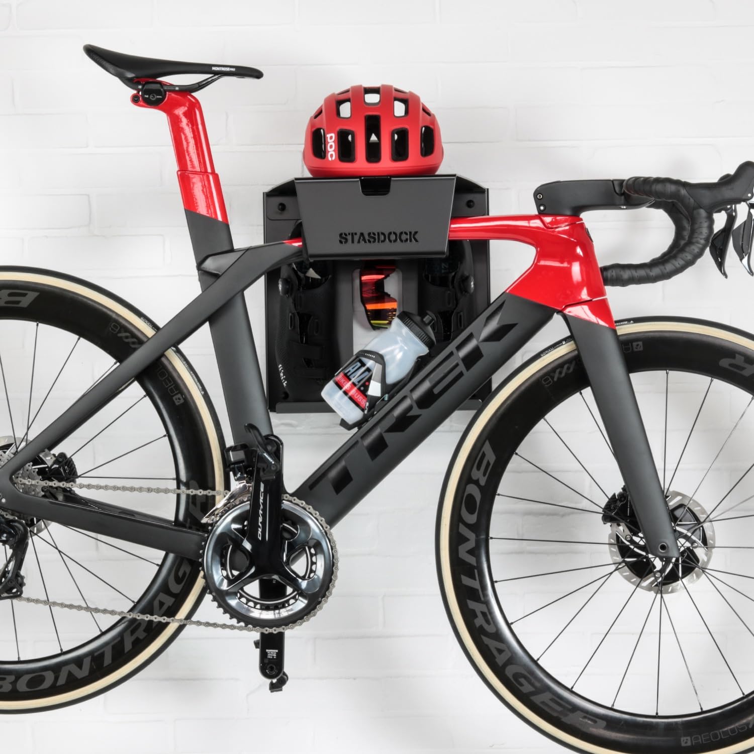 Wall Mount Bike Rack - Heavy Duty Bike Storage System for Road & Mountain Bikes | Space Saving Bike Shelf with Helmet & Shoe Storage | Indoor & Garage Bike Wall Mount | Perfect for Cycling Enthusiasts & Small Spaces