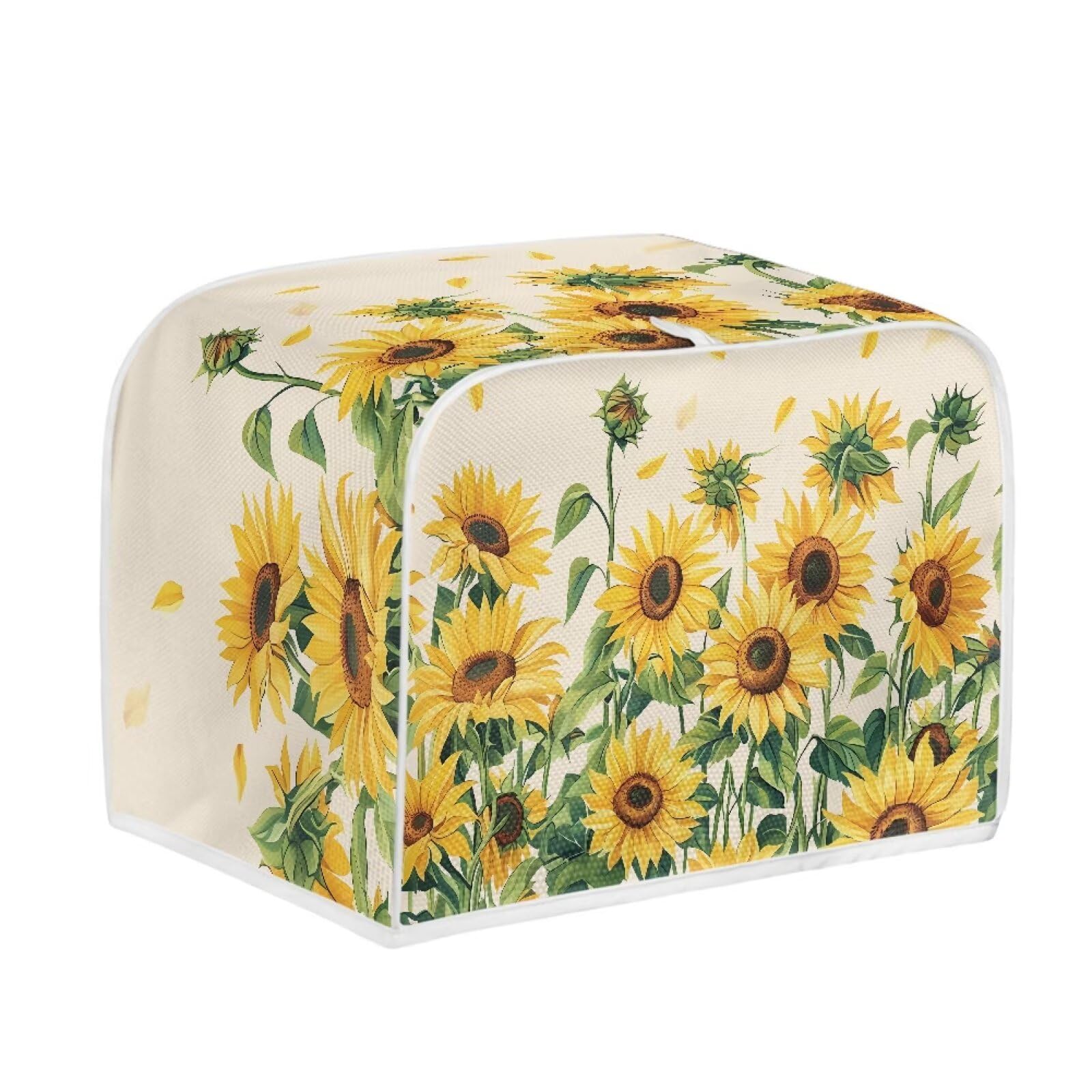 Sunflower Pattern 2-Slice Toaster Cover - Heat-Resistant Kitchen Appliance Protector & Dust Cover for Toaster Ovens - Cute Home Decor for Kitchens, Breakfast Nooks & Small Appliances