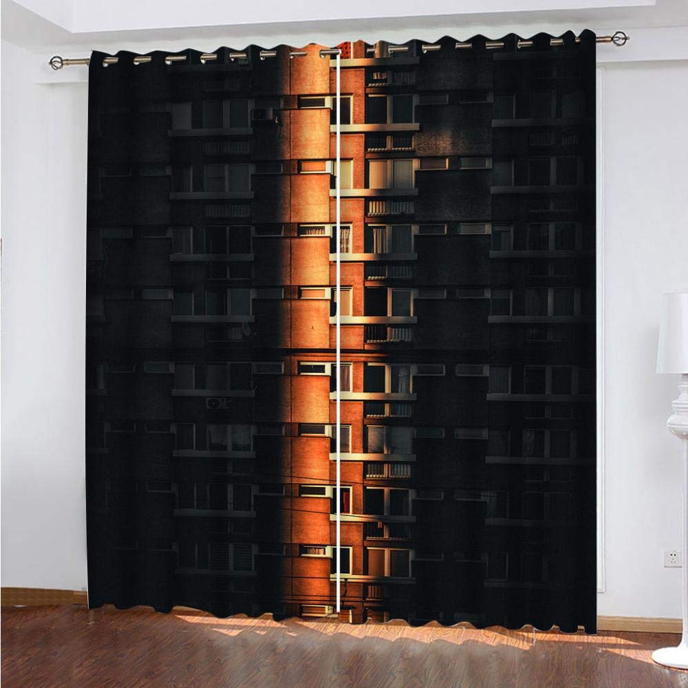 LGWERT 92x72 Inch Blackout Curtains - Thermal Insulating High-Rise Window Drapes for Bedroom & Living Room (2 Panels, 234x183cm) - Perfect for Sunset Views, Noise Reduction & Energy Savings