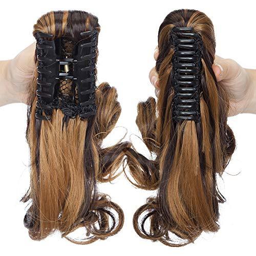 Clip-In Ponytail Hair Extension - Natural Looking Human Hair Ponytail Piece for Women - Perfect for Parties, Weddings & Everyday Styling