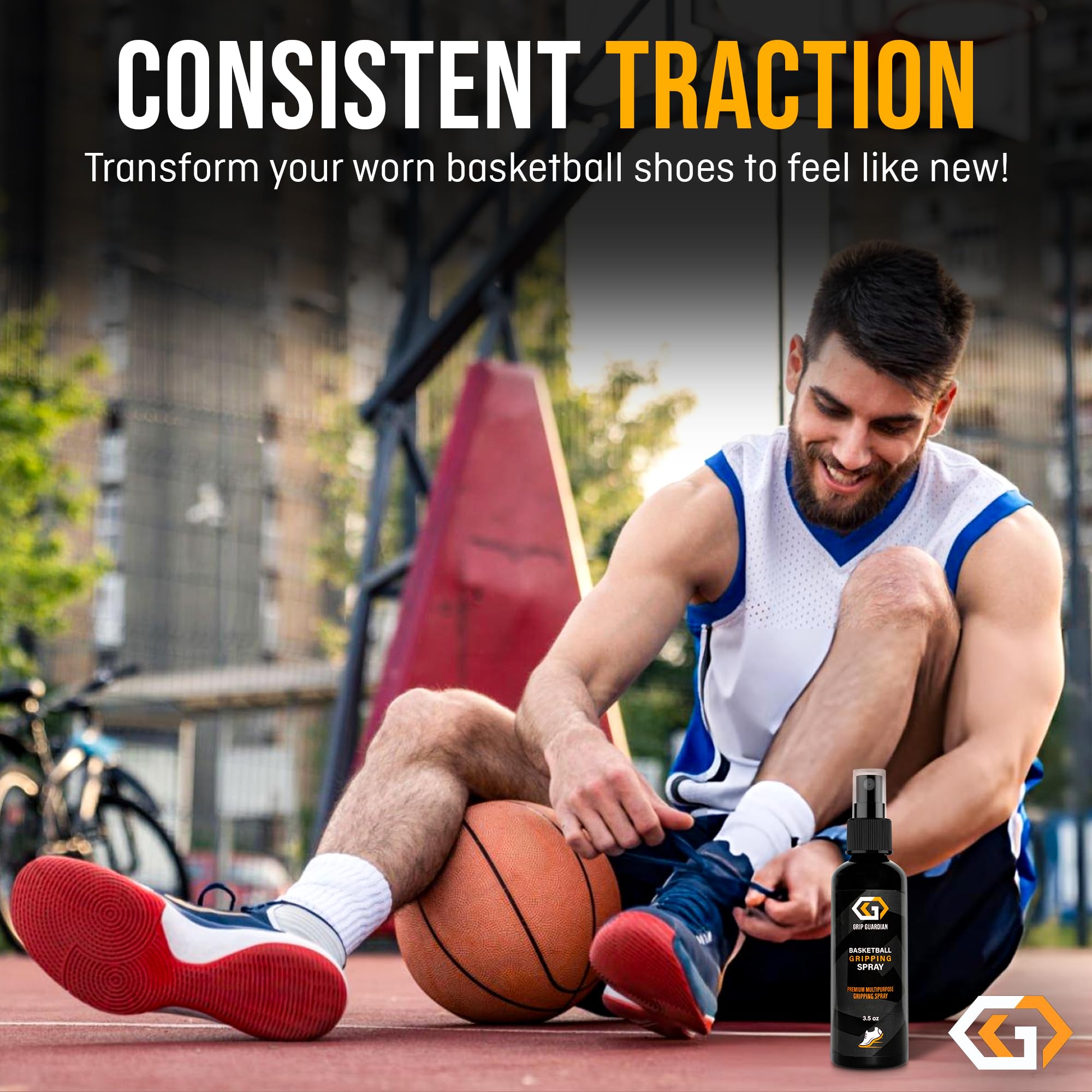 Best Basketball Grip Spray for Shoes - Non-Slip Traction Enhancer for Sports - Multi-Purpose Anti-Slip Spray for Basketball, Volleyball & Gym Shoes - Perfect for Indoor Courts, Outdoor Games & Training Sessions