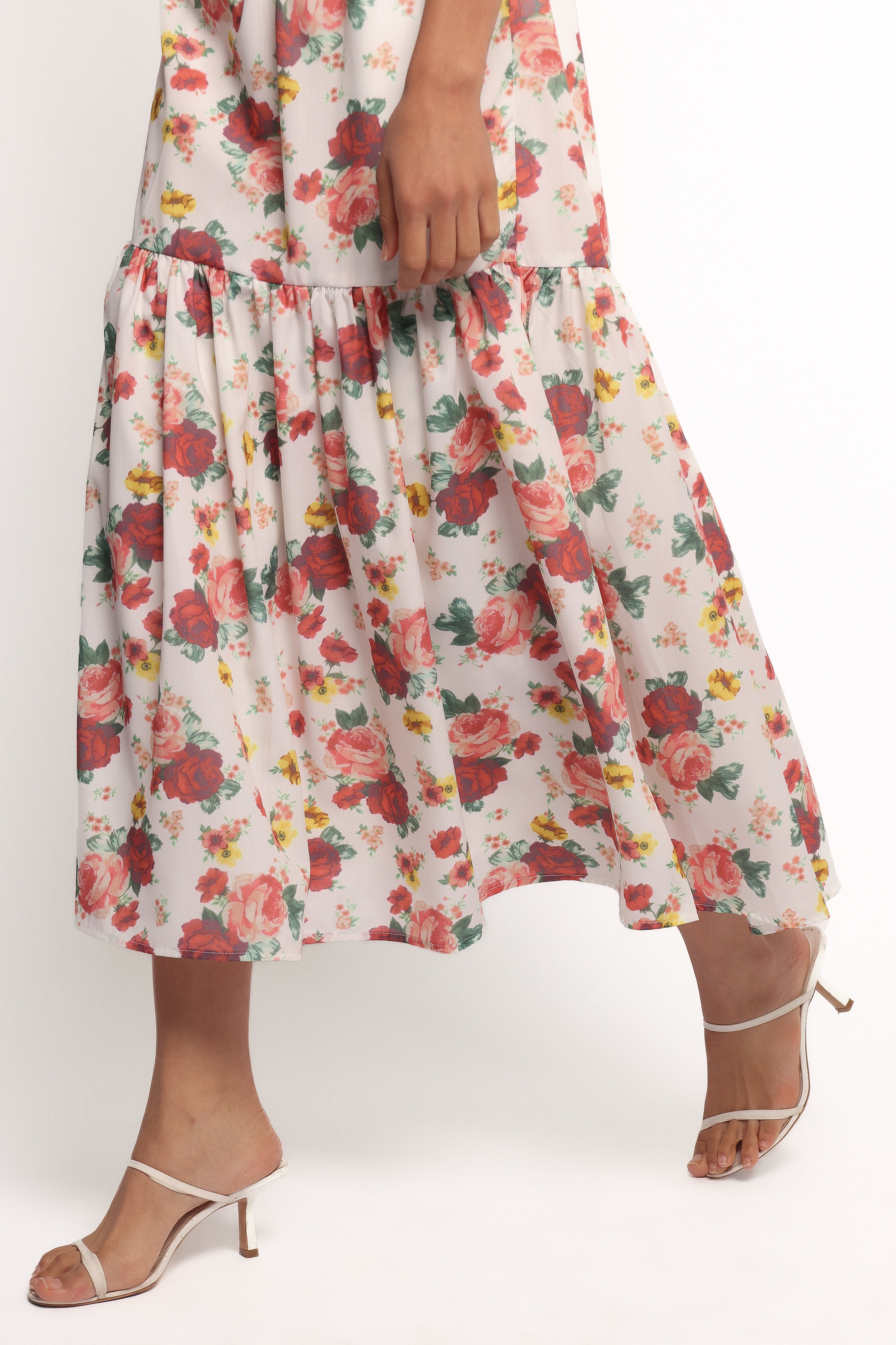 Donatella Maxi Dress - Floral Print Long Summer Dress for Women | Beach Wedding, Vacation & Party Wear