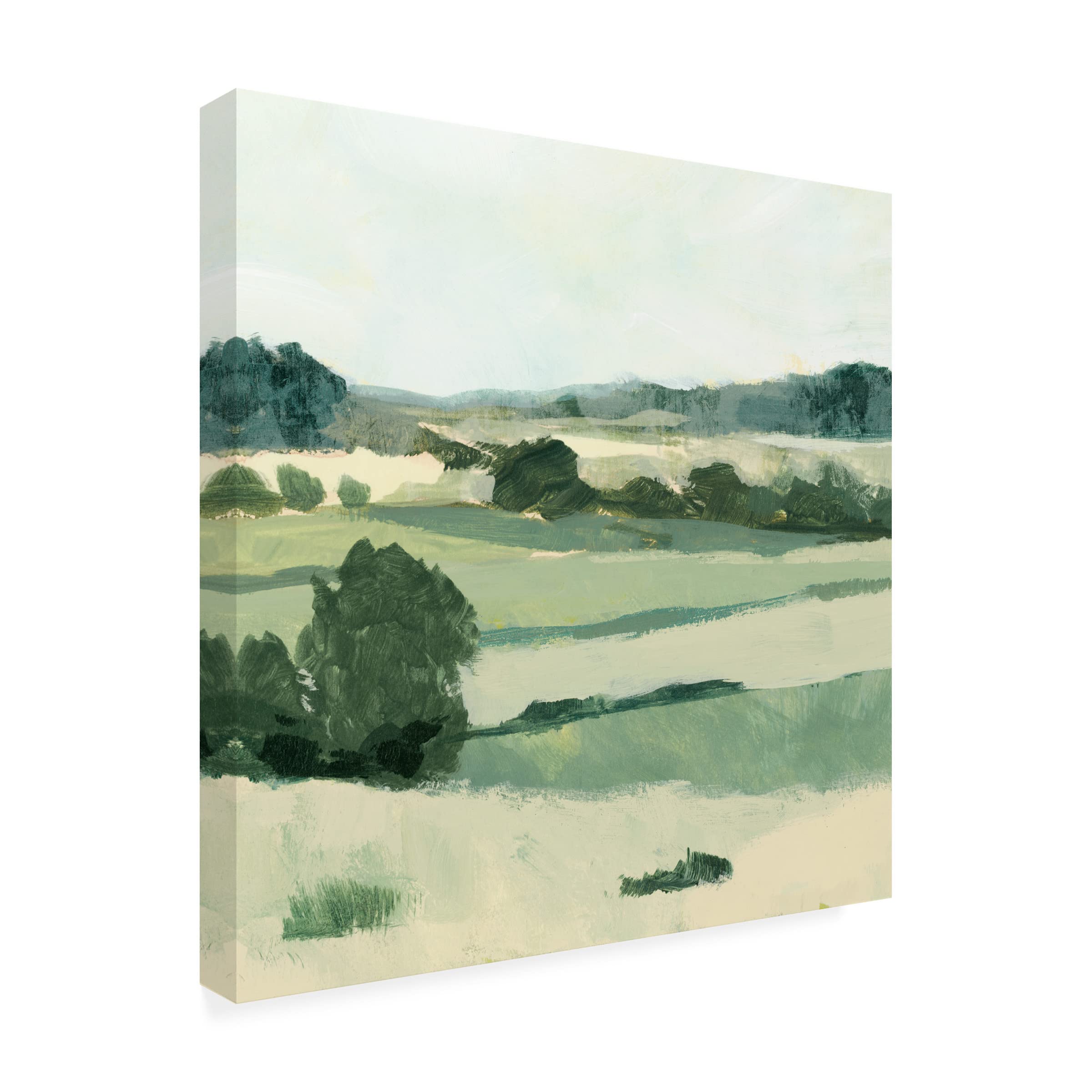 Victoria Barnes 'Textured Countryside II' Canvas Wall Art - Handmade Landscape Painting for Living Room, Bedroom & Office Decor