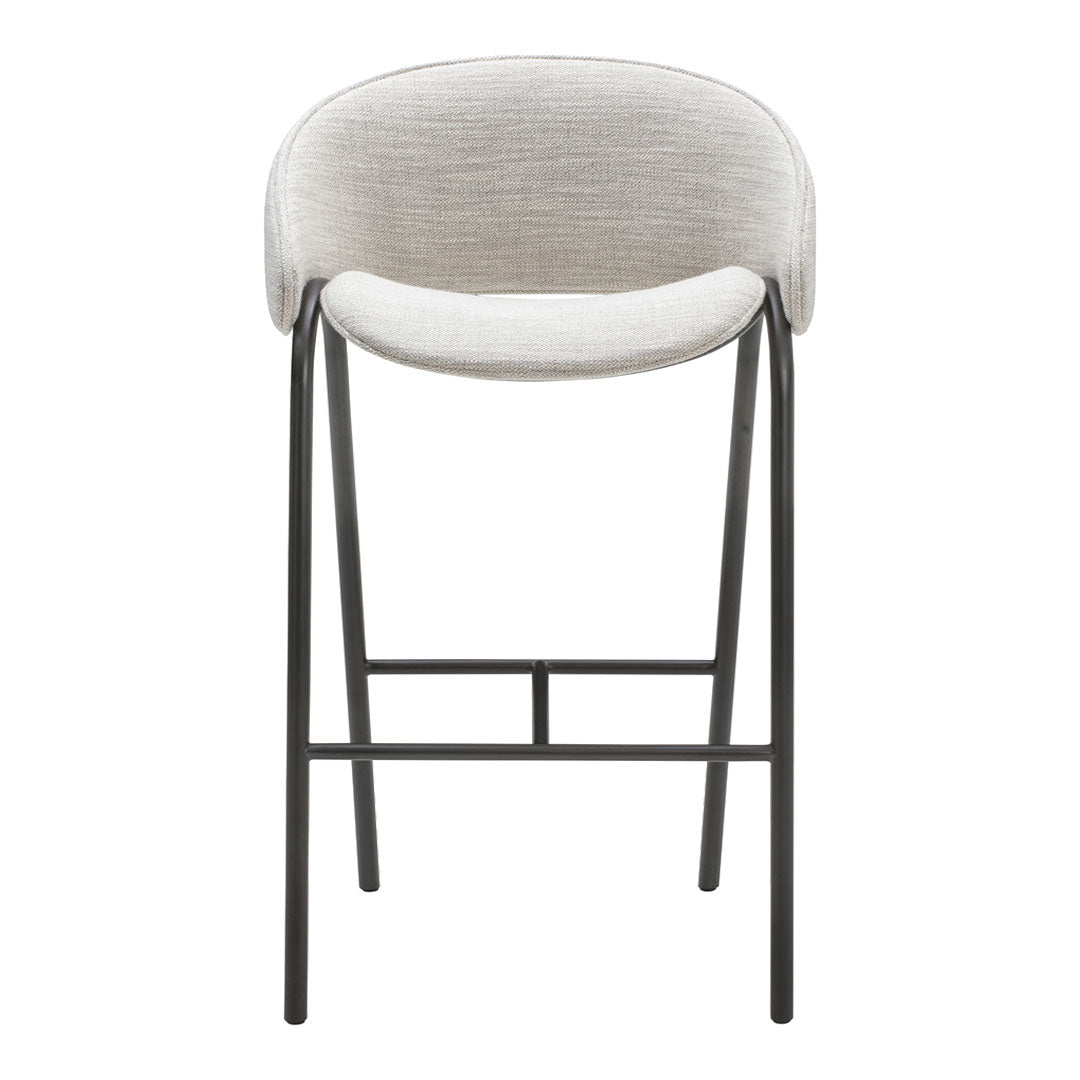 Modern Folium Counter Stool - Adjustable Height Bar Stool for Kitchen Island, Breakfast Nook & Home Decor - Comfortable PU Leather Seat with Metal Base - Perfect for Dining, Entertaining & Small Spaces